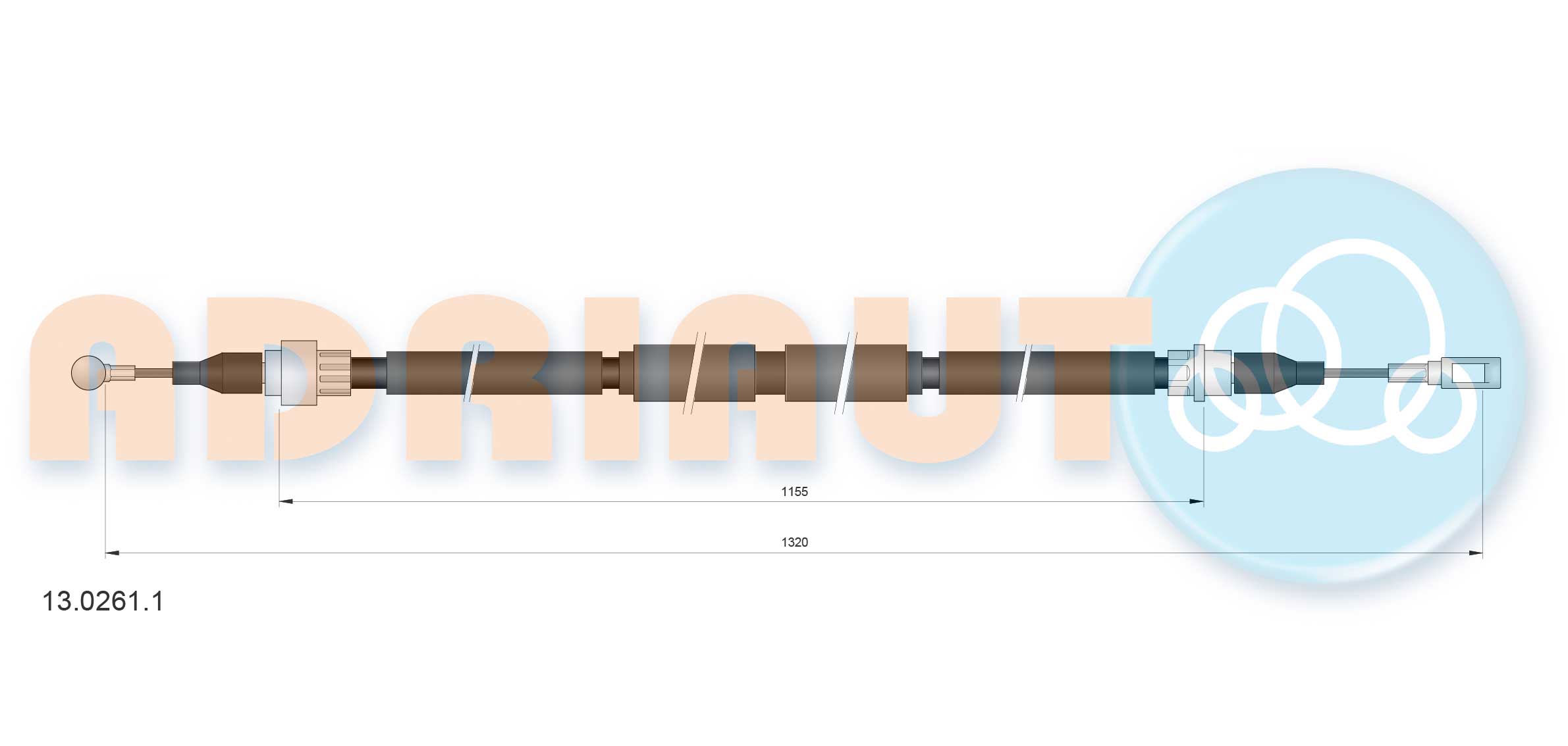 Cable Pull, parking brake (13.0261.1)