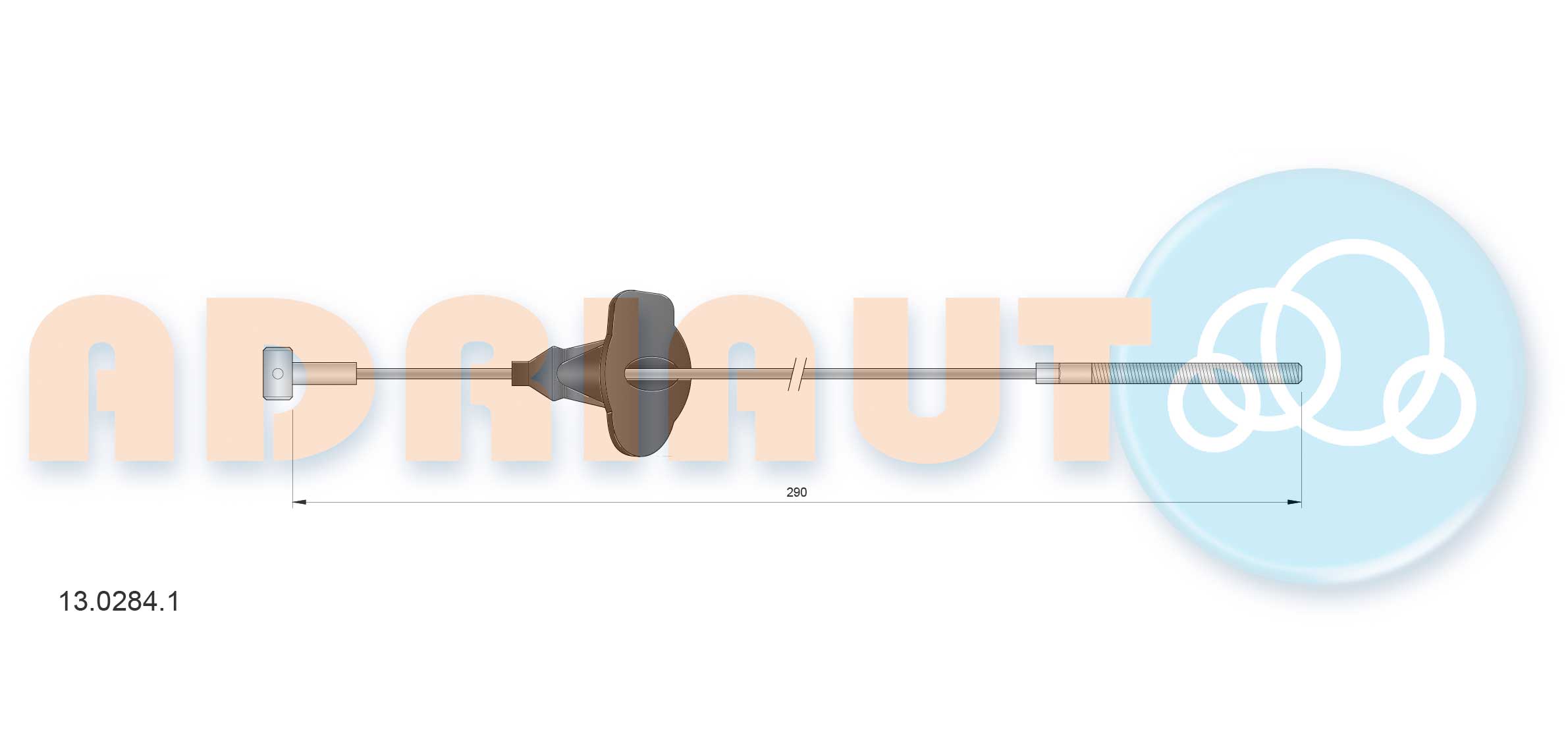 Cable Pull, parking brake (13.0284.1)