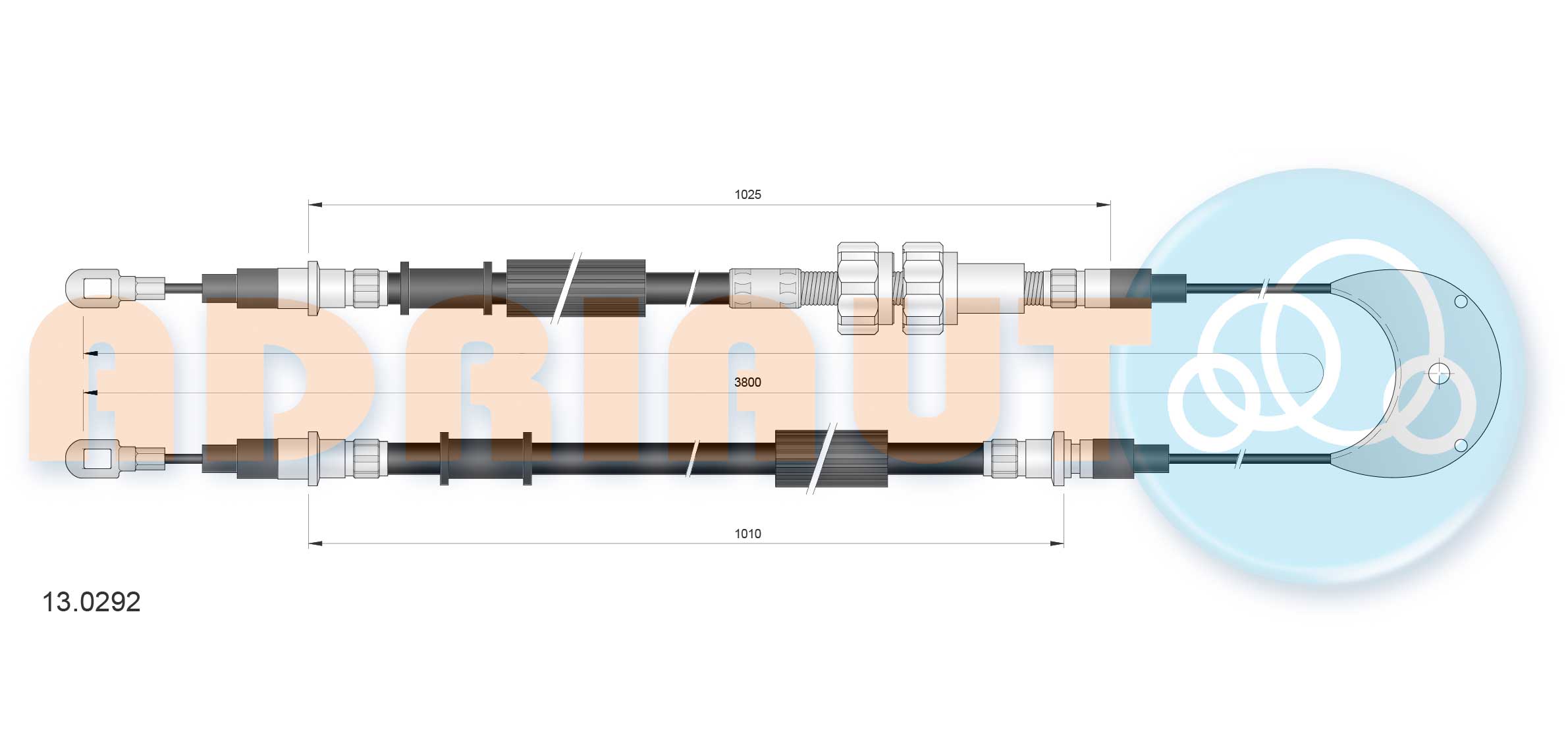 Cable Pull, parking brake (13.0292)