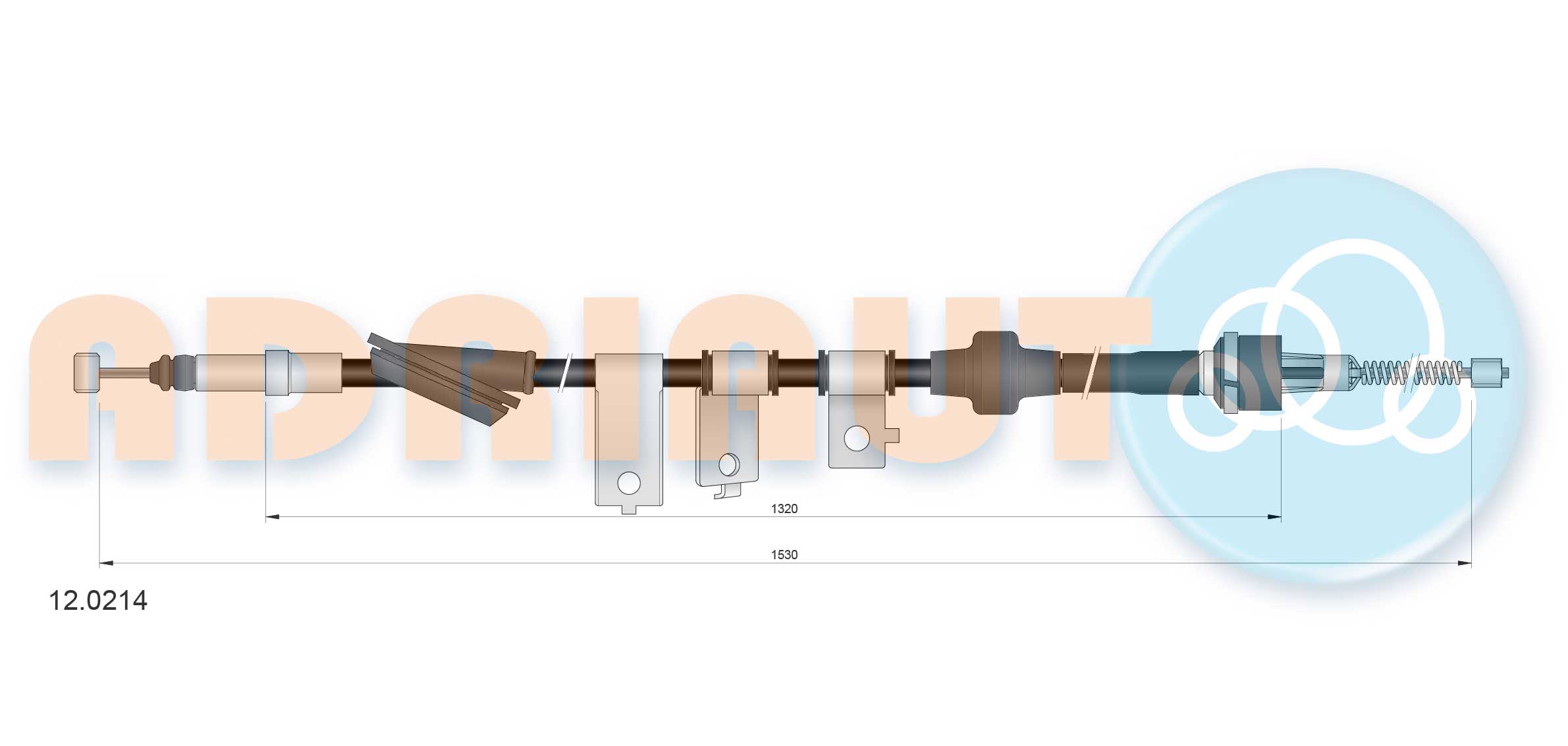 Cable Pull, parking brake (12.0214)