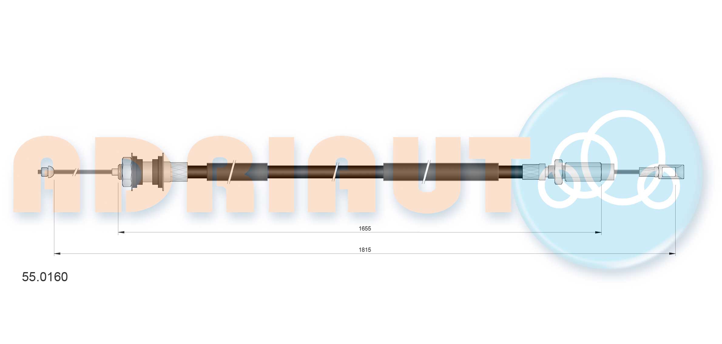 Cable Pull, clutch control (55.0160)