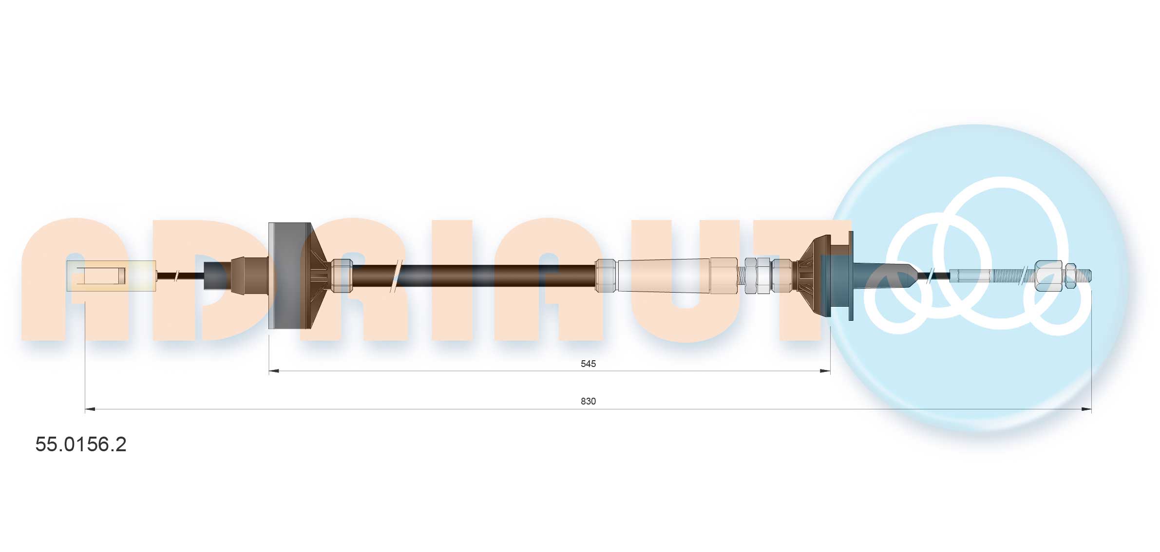 Cable Pull, clutch control (55.0156.2)