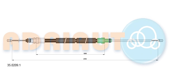 Cable Pull, parking brake (35.0209.1)