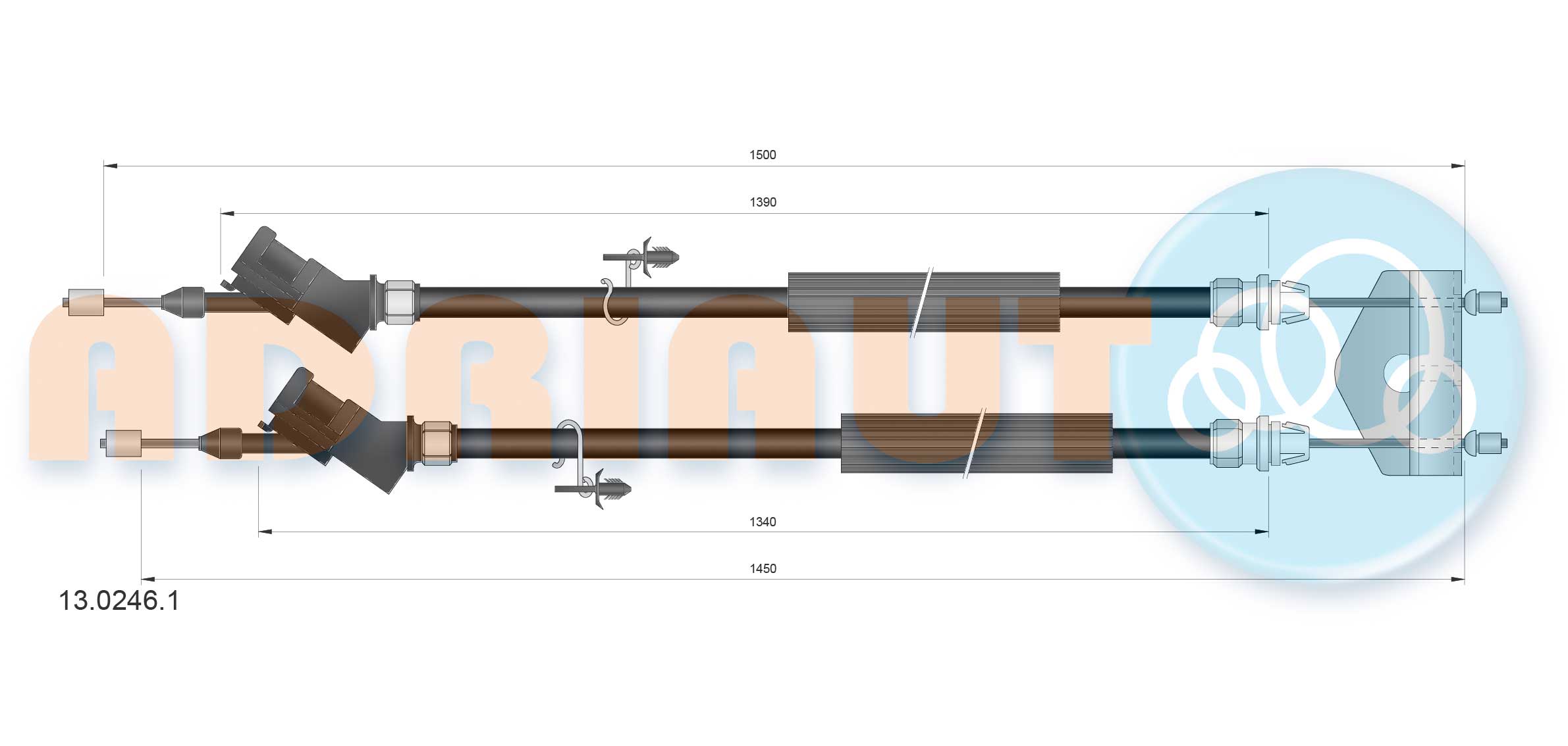 Cable Pull, parking brake (13.0246.1)