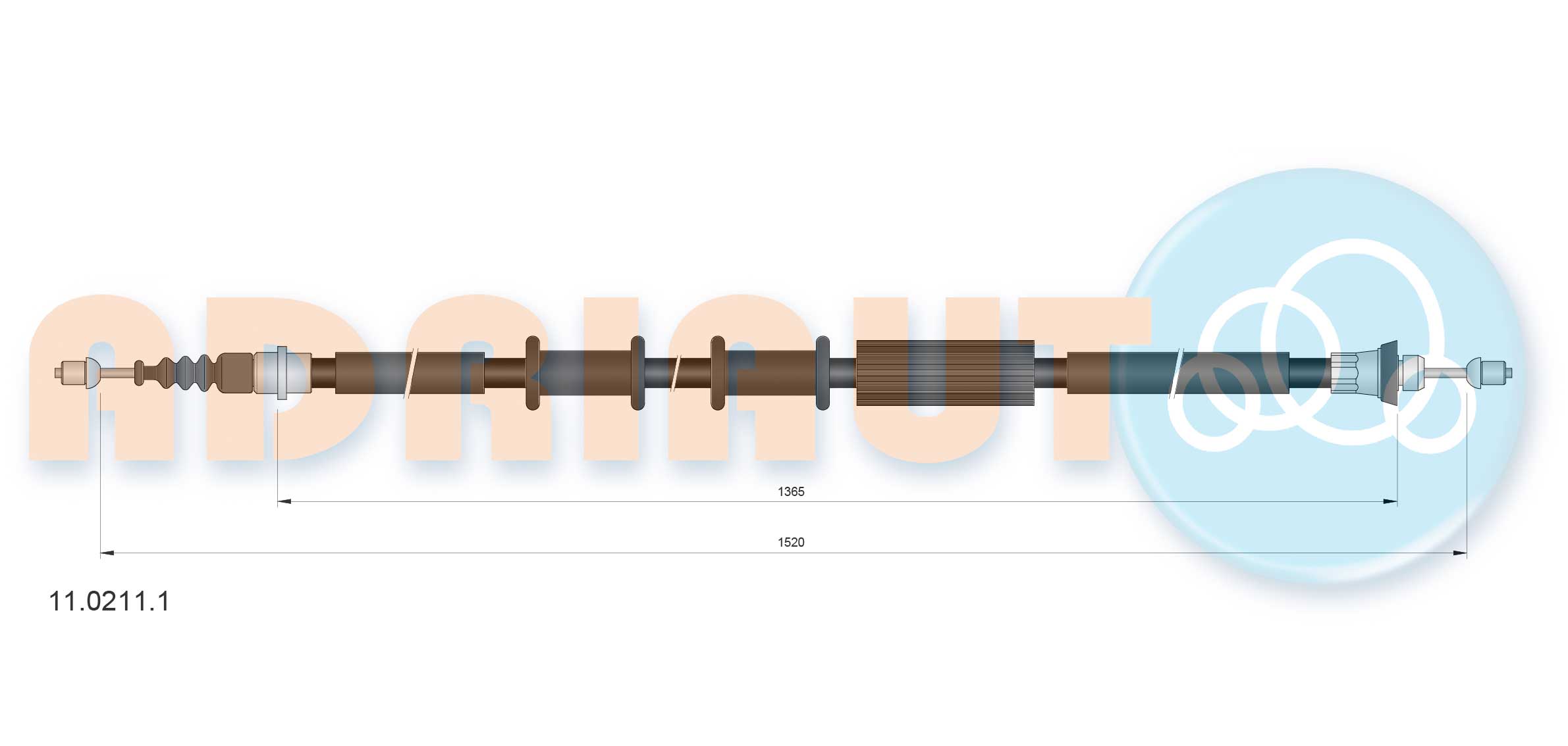 Cable Pull, parking brake (11.0211.1)