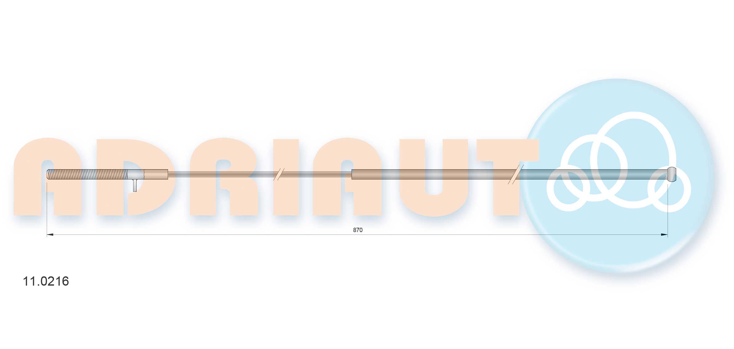 Cable Pull, parking brake (11.0216)