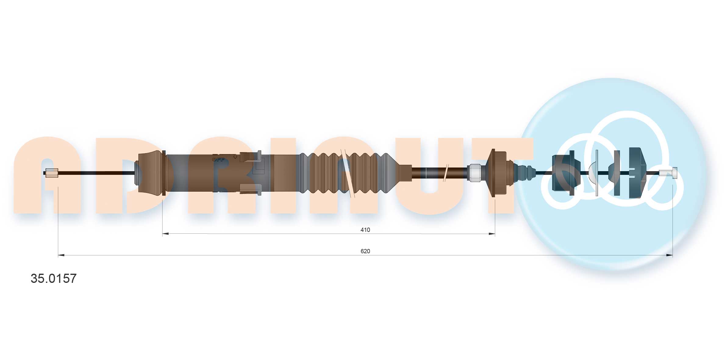 Cable Pull, clutch control (35.0157)