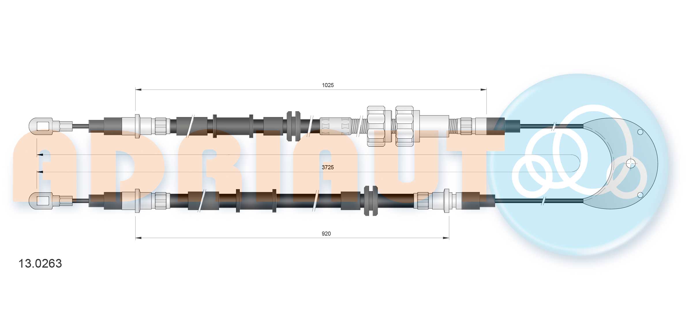 Cable Pull, parking brake (13.0263)