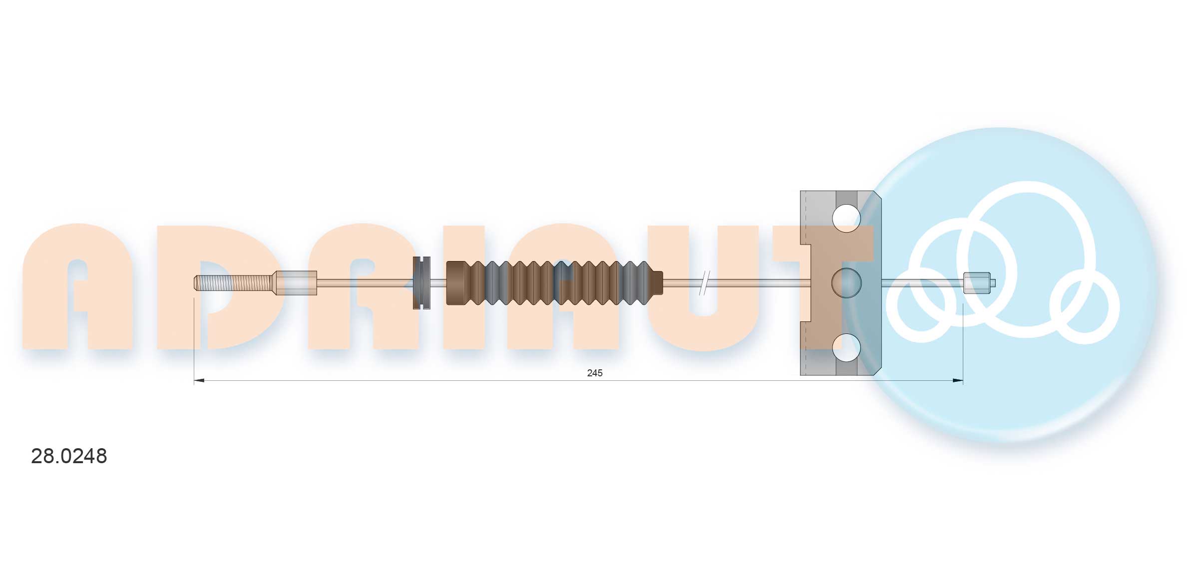 Cable Pull, parking brake (28.0248)