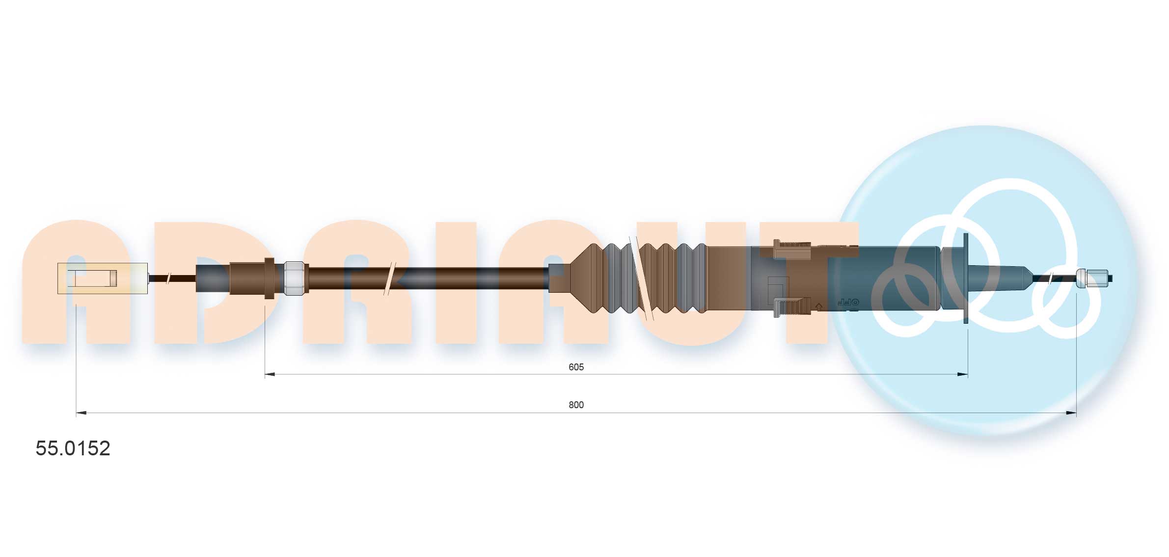 Cable Pull, clutch control (55.0152)