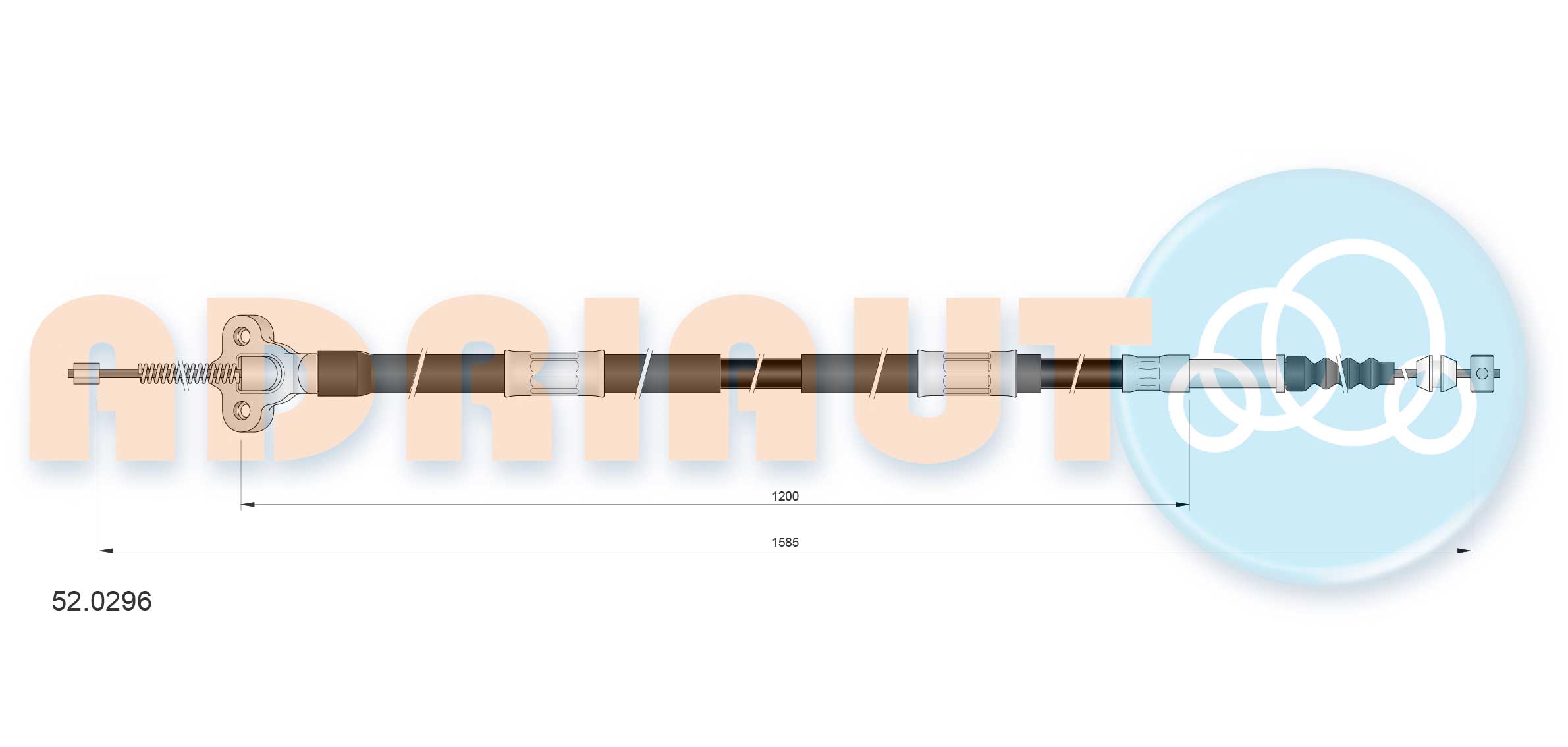 Cable Pull, parking brake (52.0296)