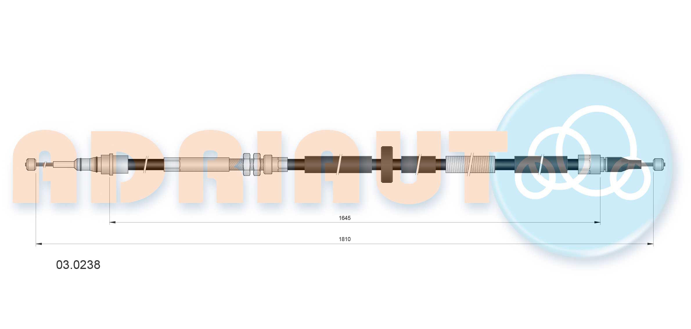 Cable Pull, parking brake (03.0238)