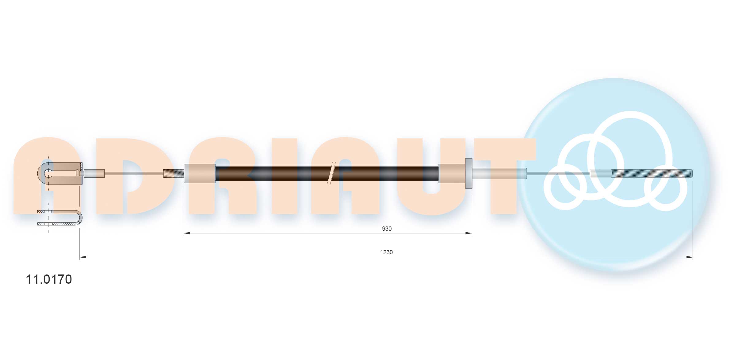Cable Pull, clutch control (11.0170)