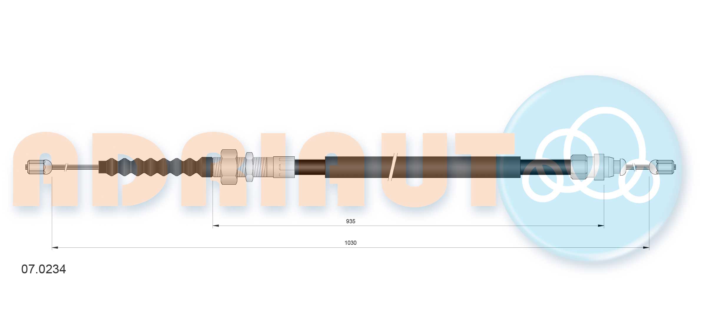 Cable Pull, parking brake (07.0234)