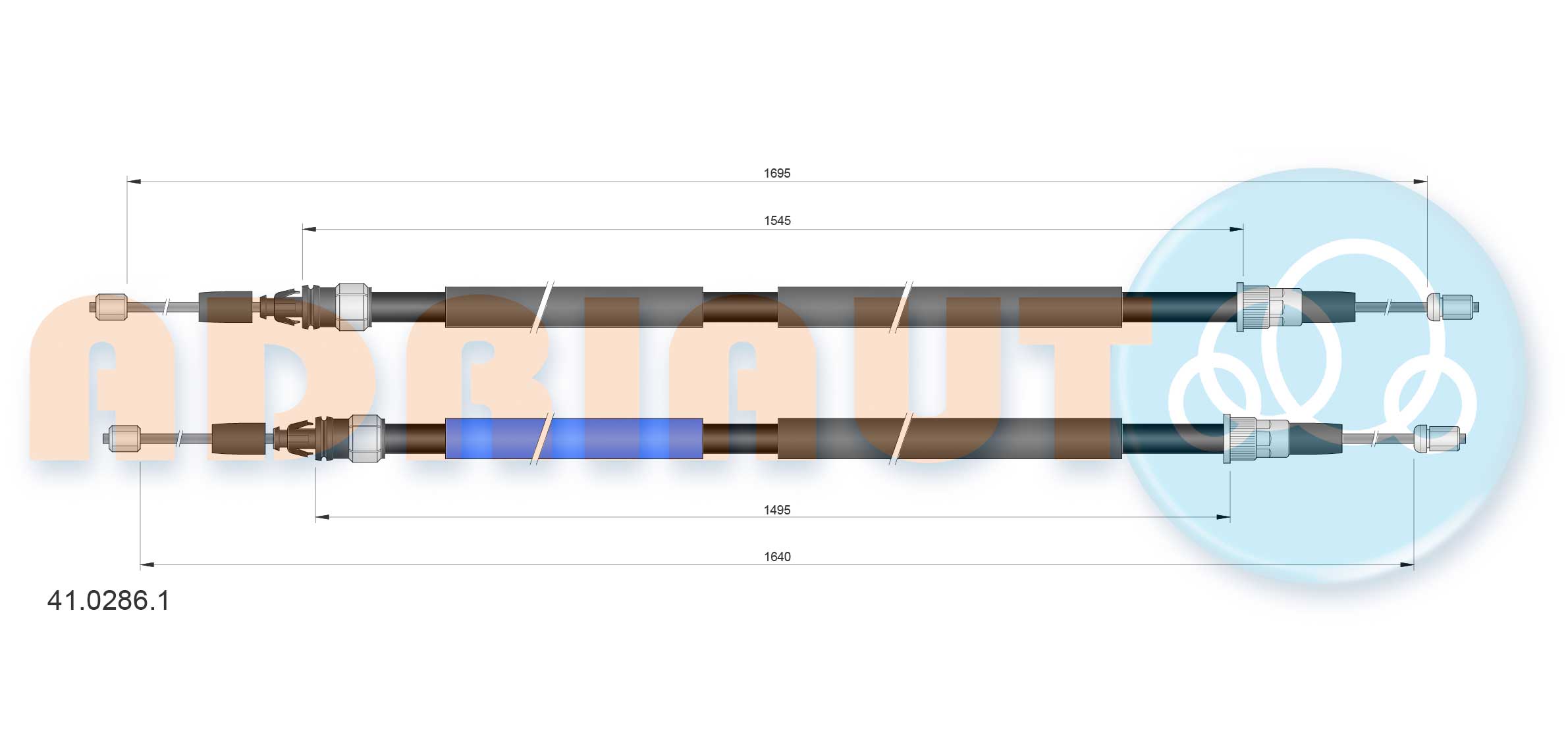 Cable Pull, parking brake (41.0286.1)