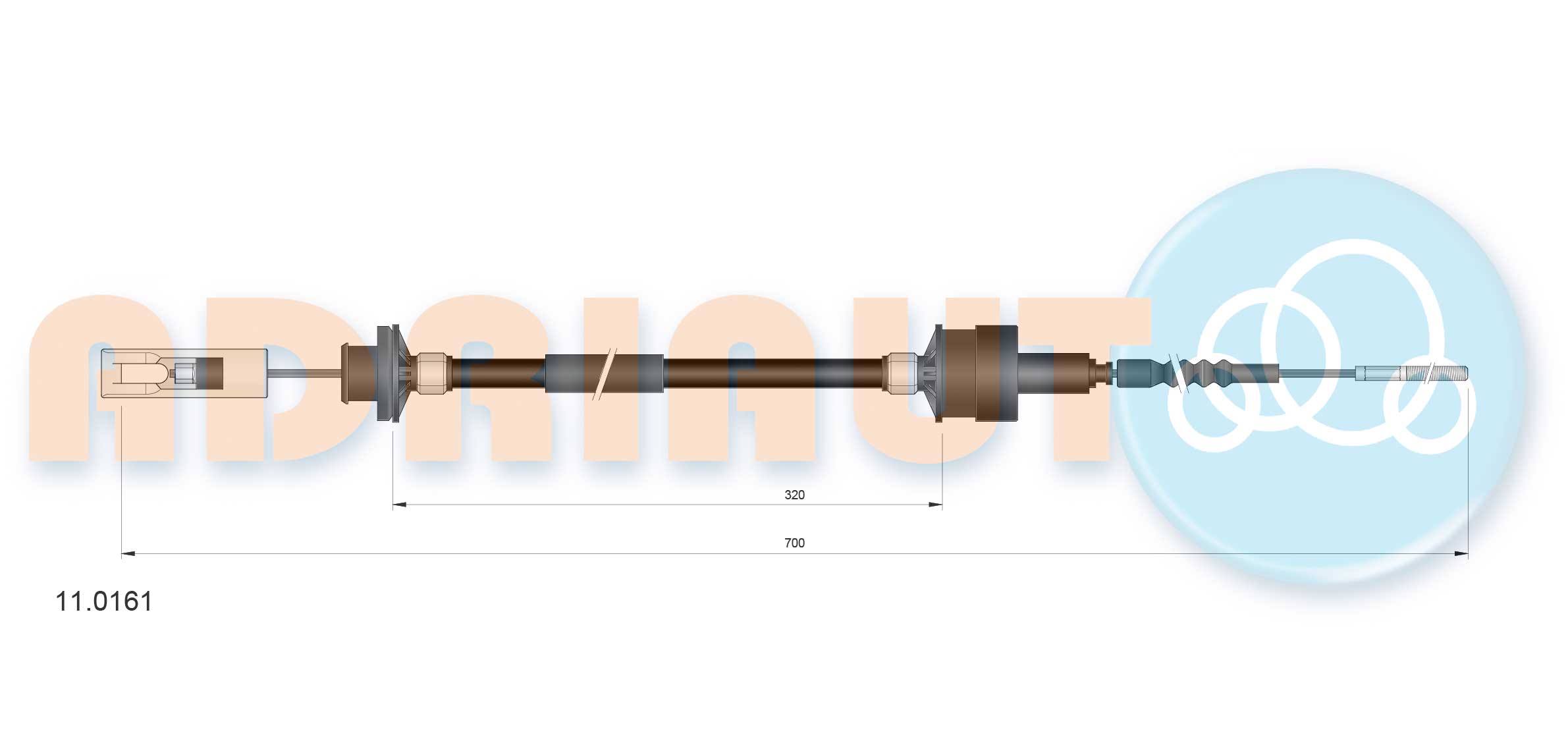 Cable Pull, clutch control (11.0161)