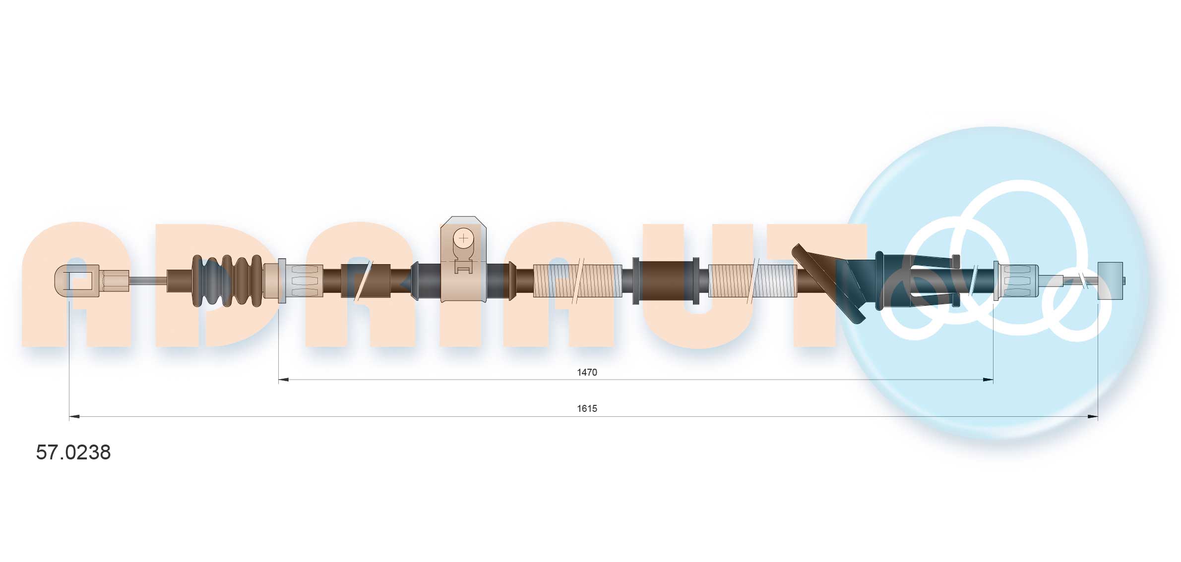 Cable Pull, parking brake (57.0238)