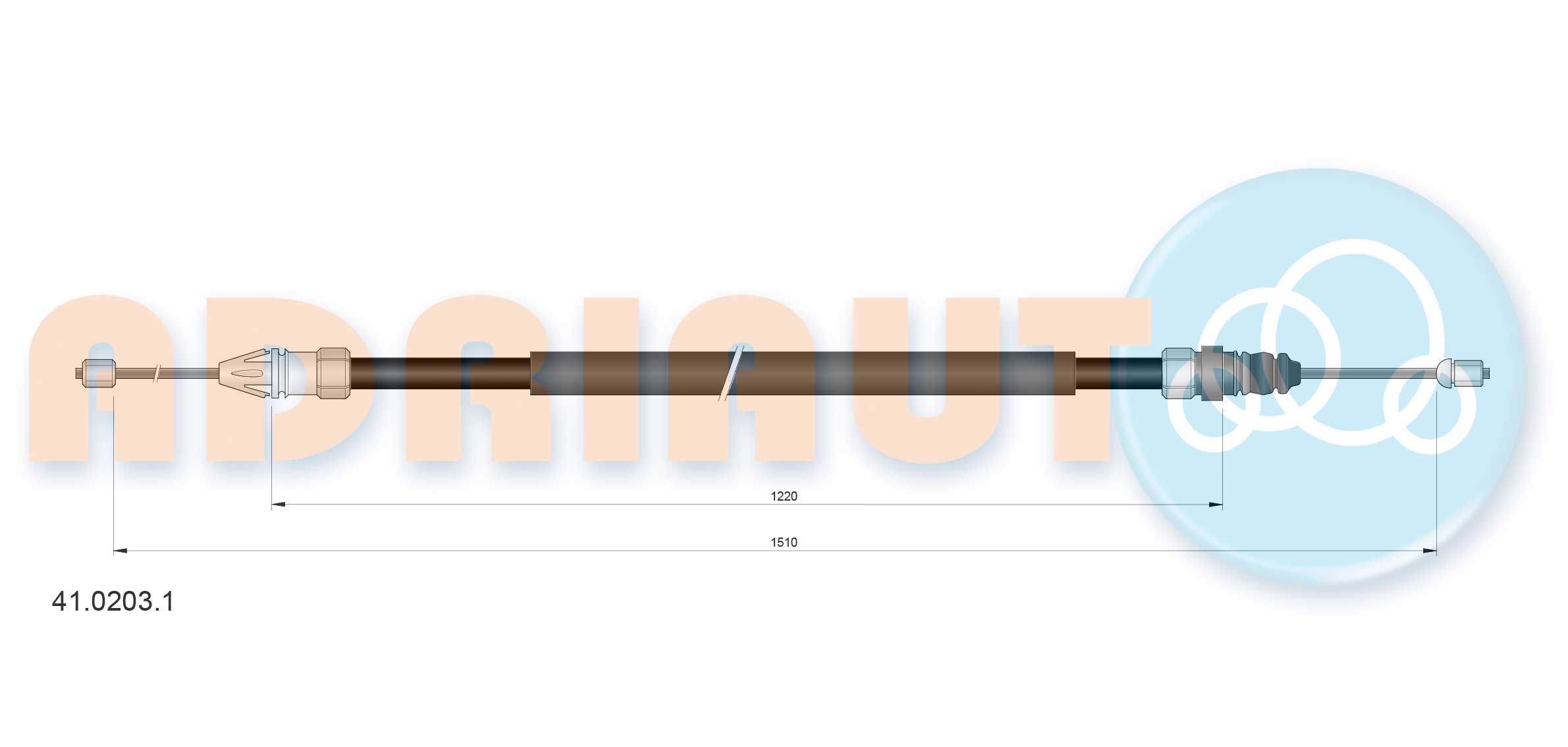 Cable Pull, parking brake (41.0203.1)