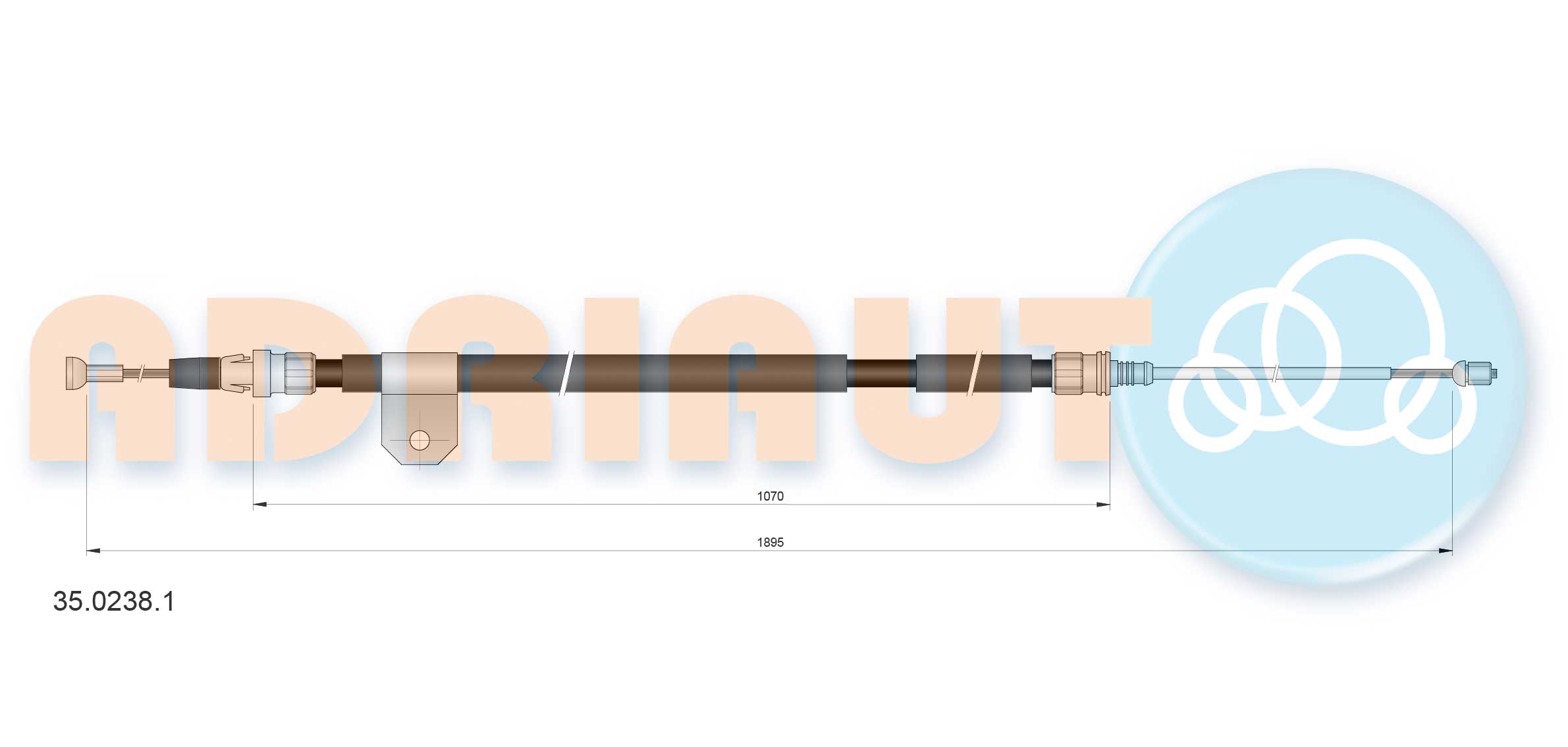 Cable Pull, parking brake (35.0238.1)
