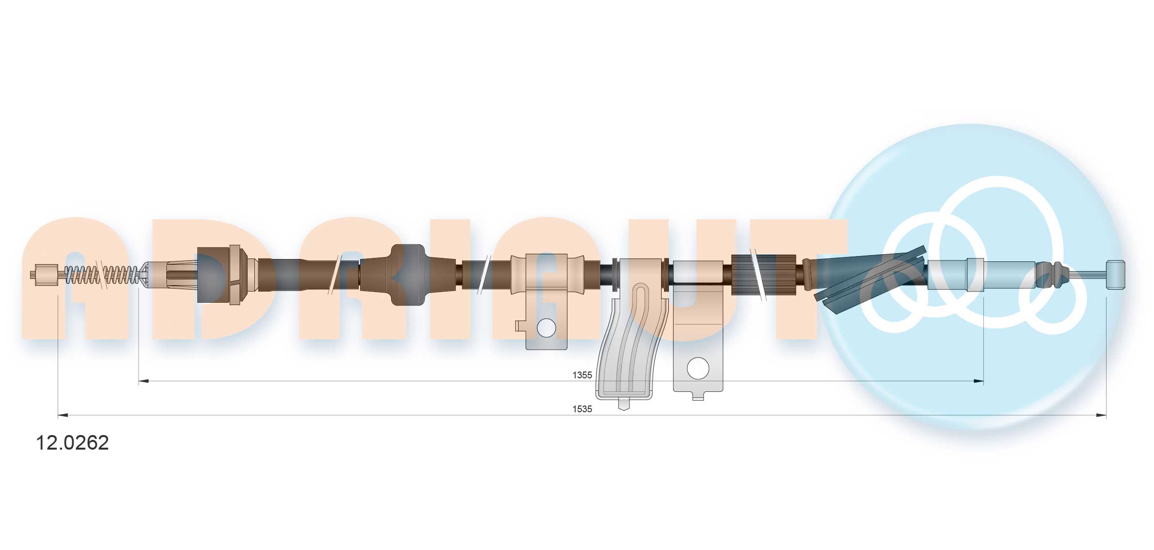Cable Pull, parking brake (12.0262)