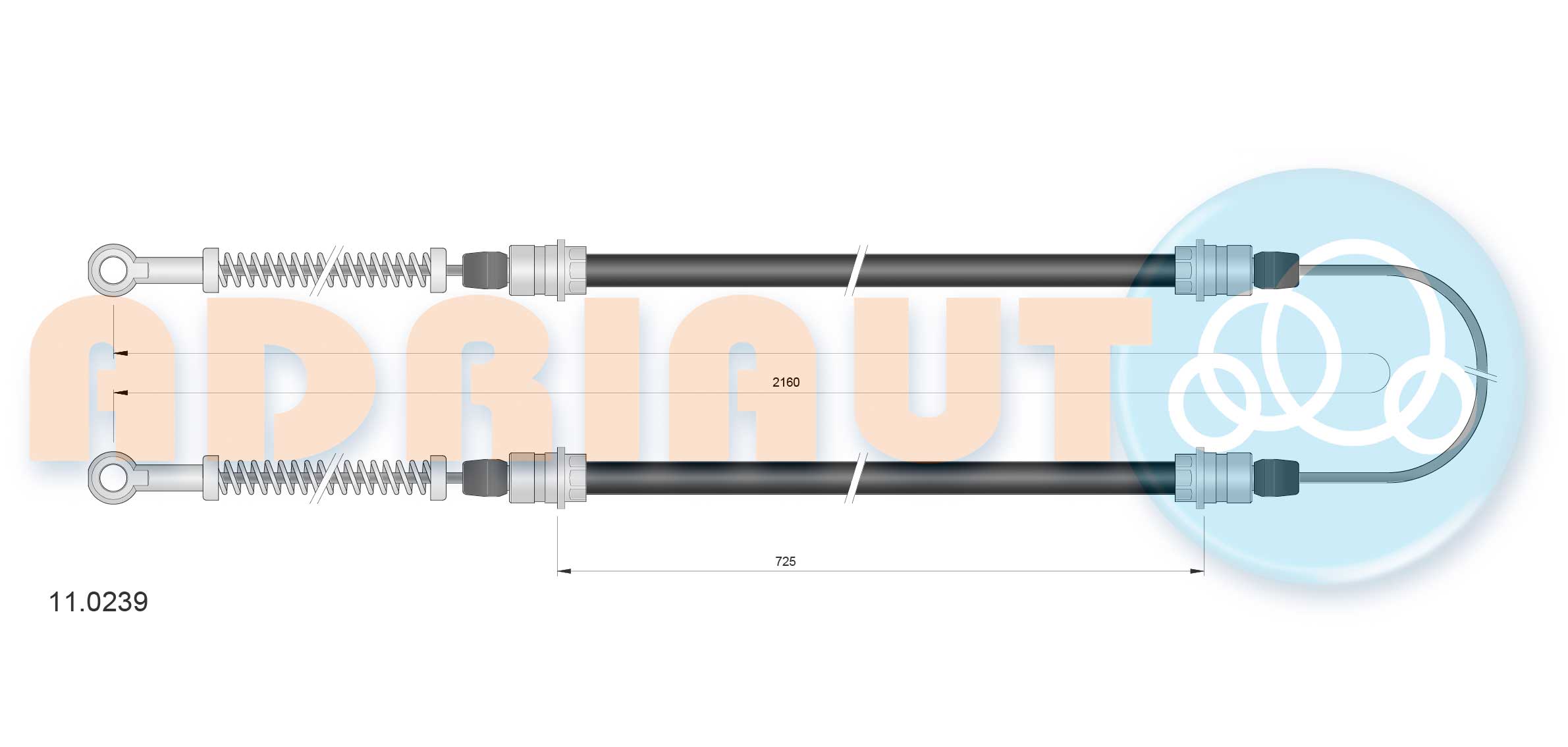 Cable Pull, parking brake (11.0239)