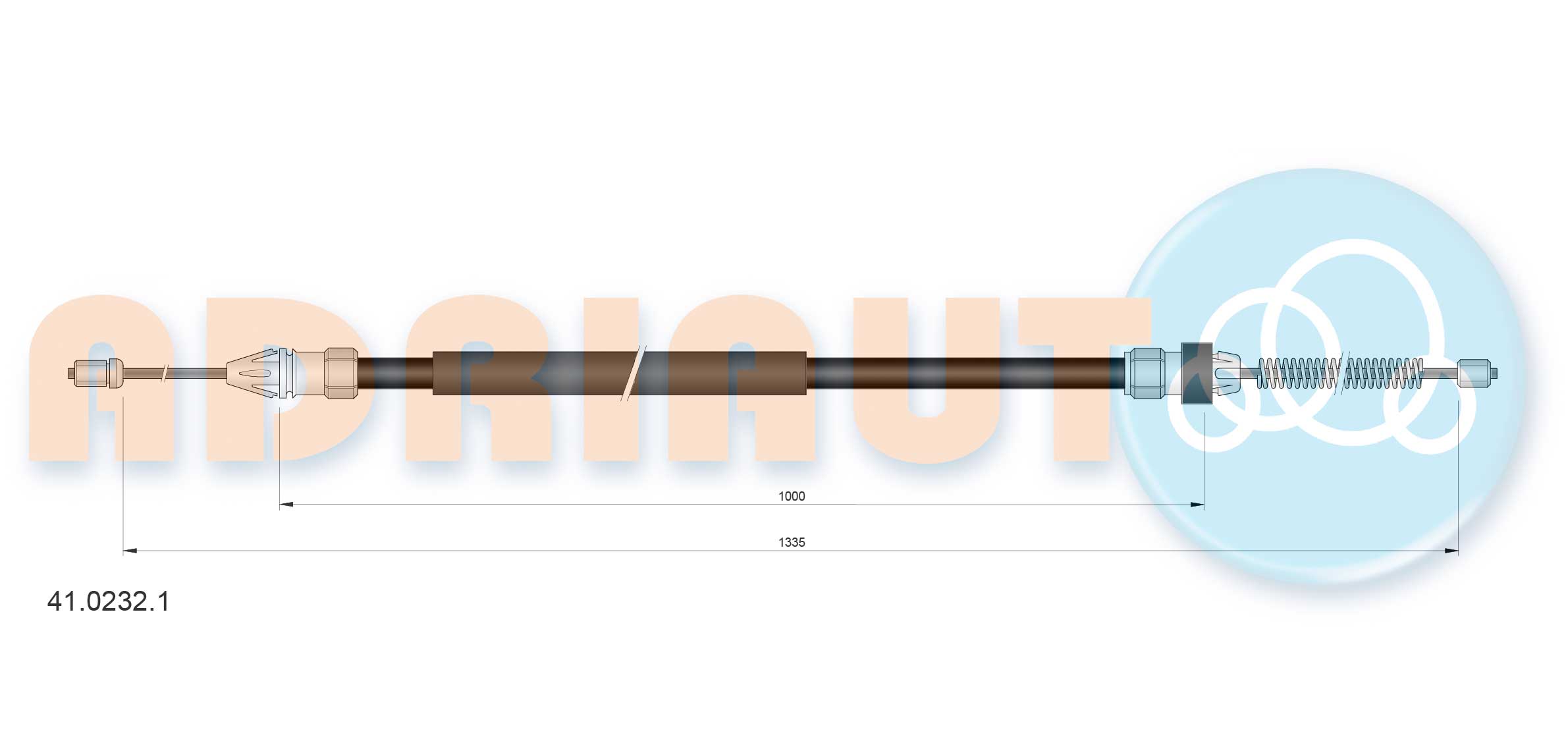 Cable Pull, parking brake (41.0232.1)