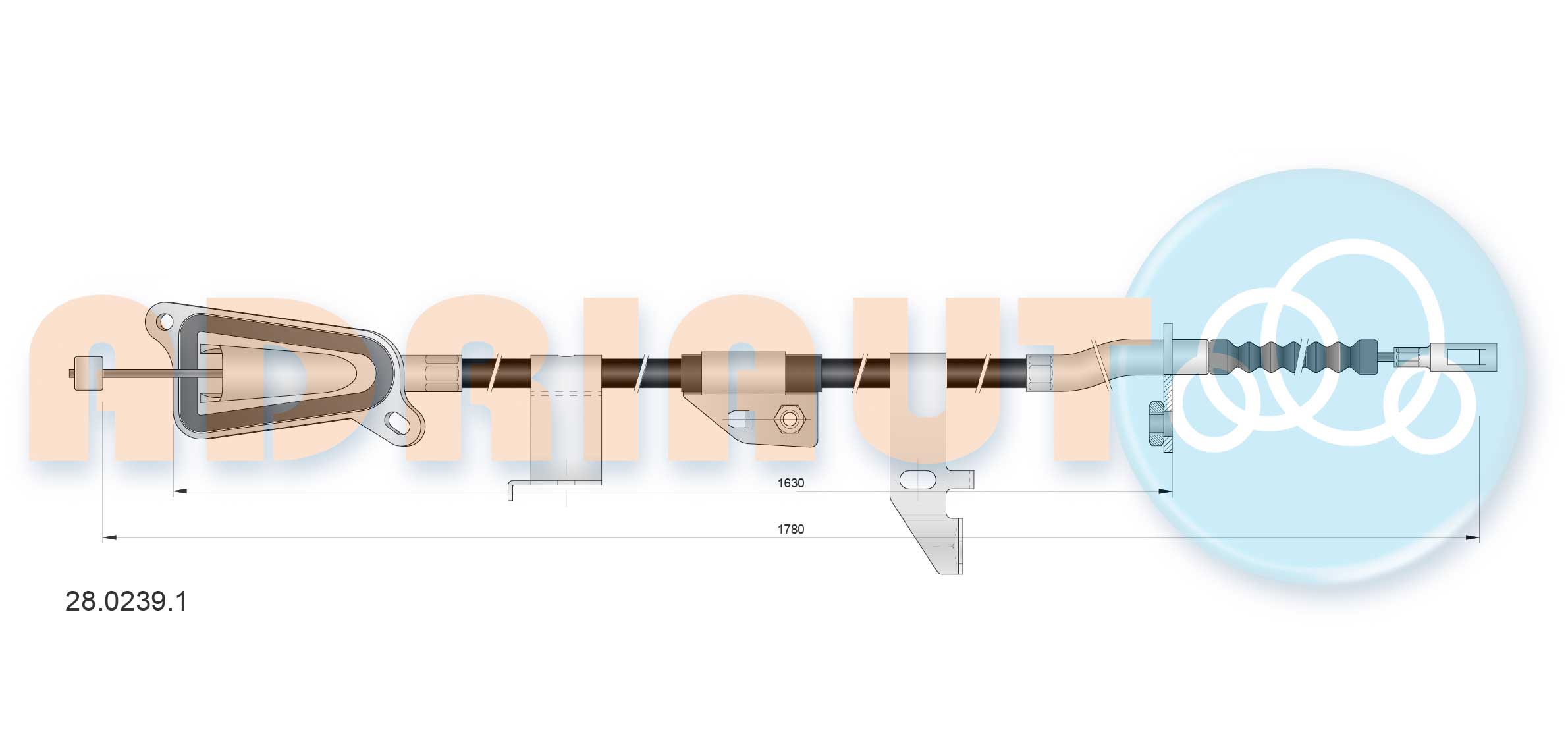 Cable Pull, parking brake (28.0239.1)