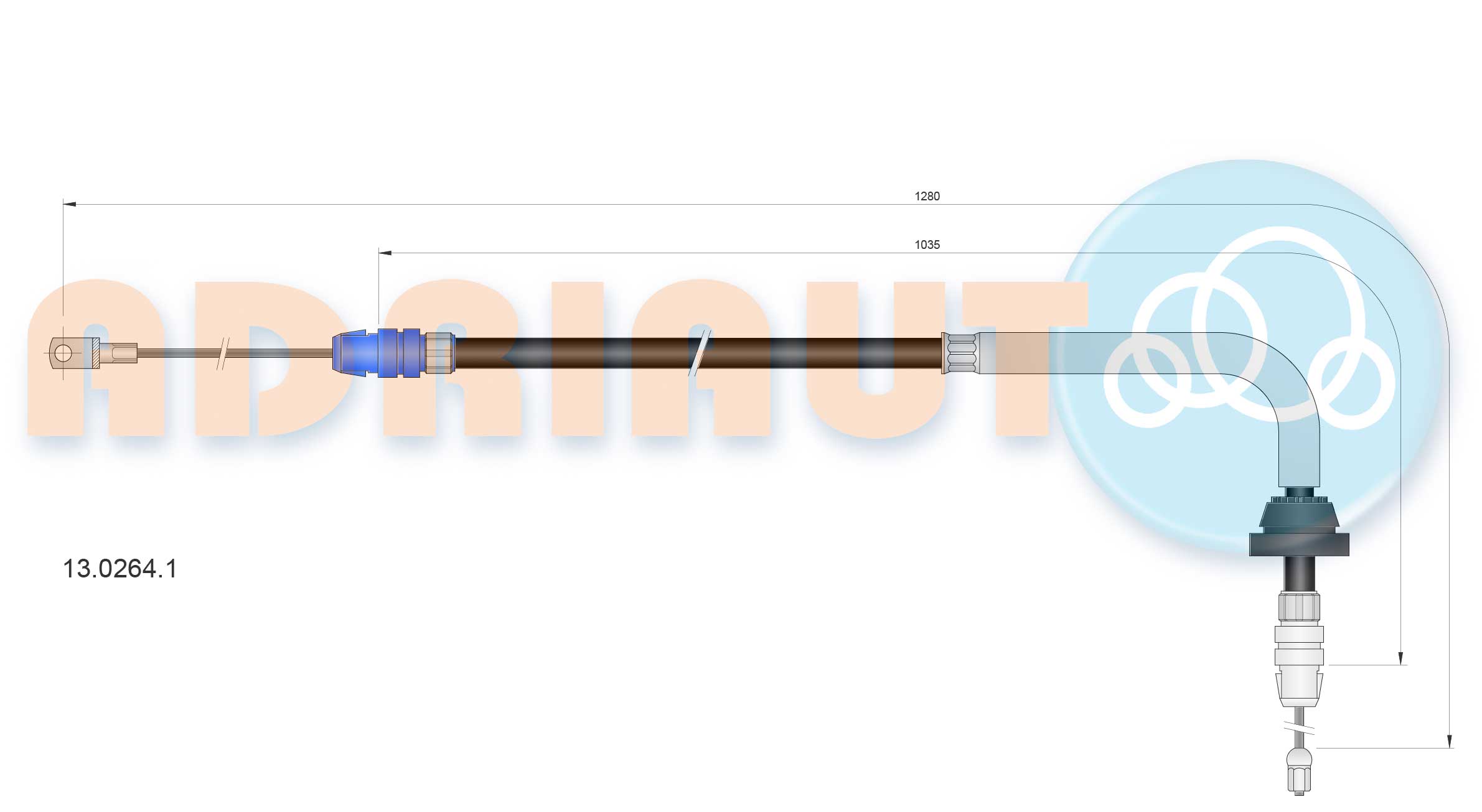 Cable Pull, parking brake (13.0264.1)
