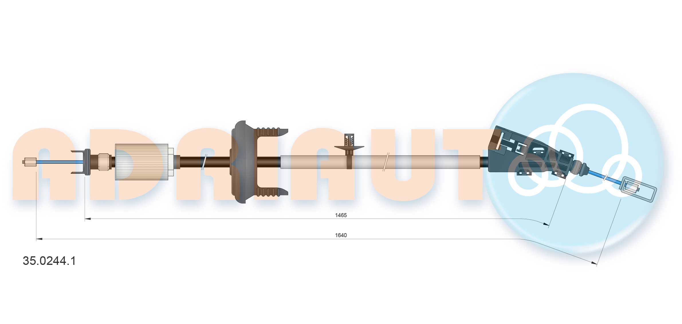Cable Pull, parking brake (35.0244.1)