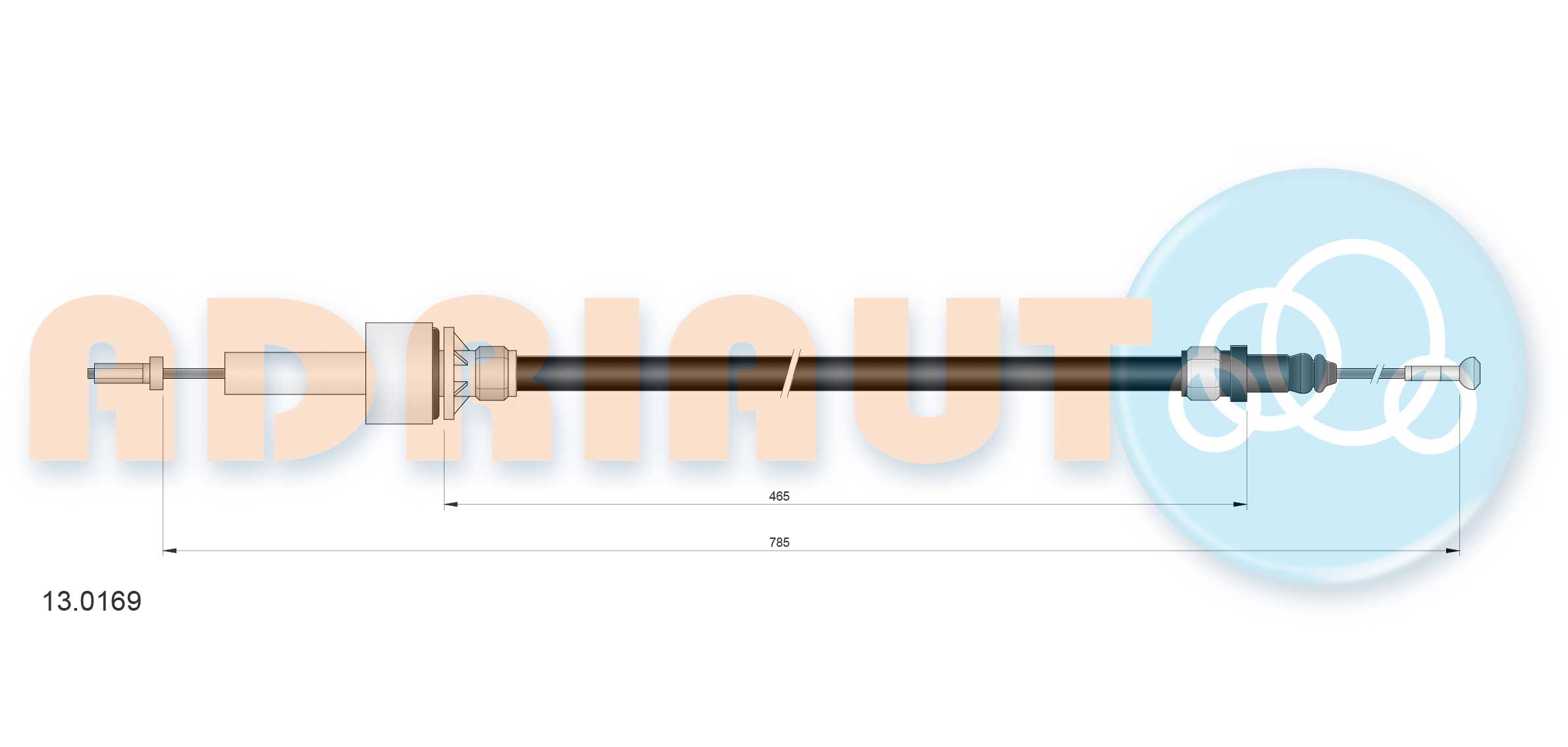 Cable Pull, clutch control (13.0169)