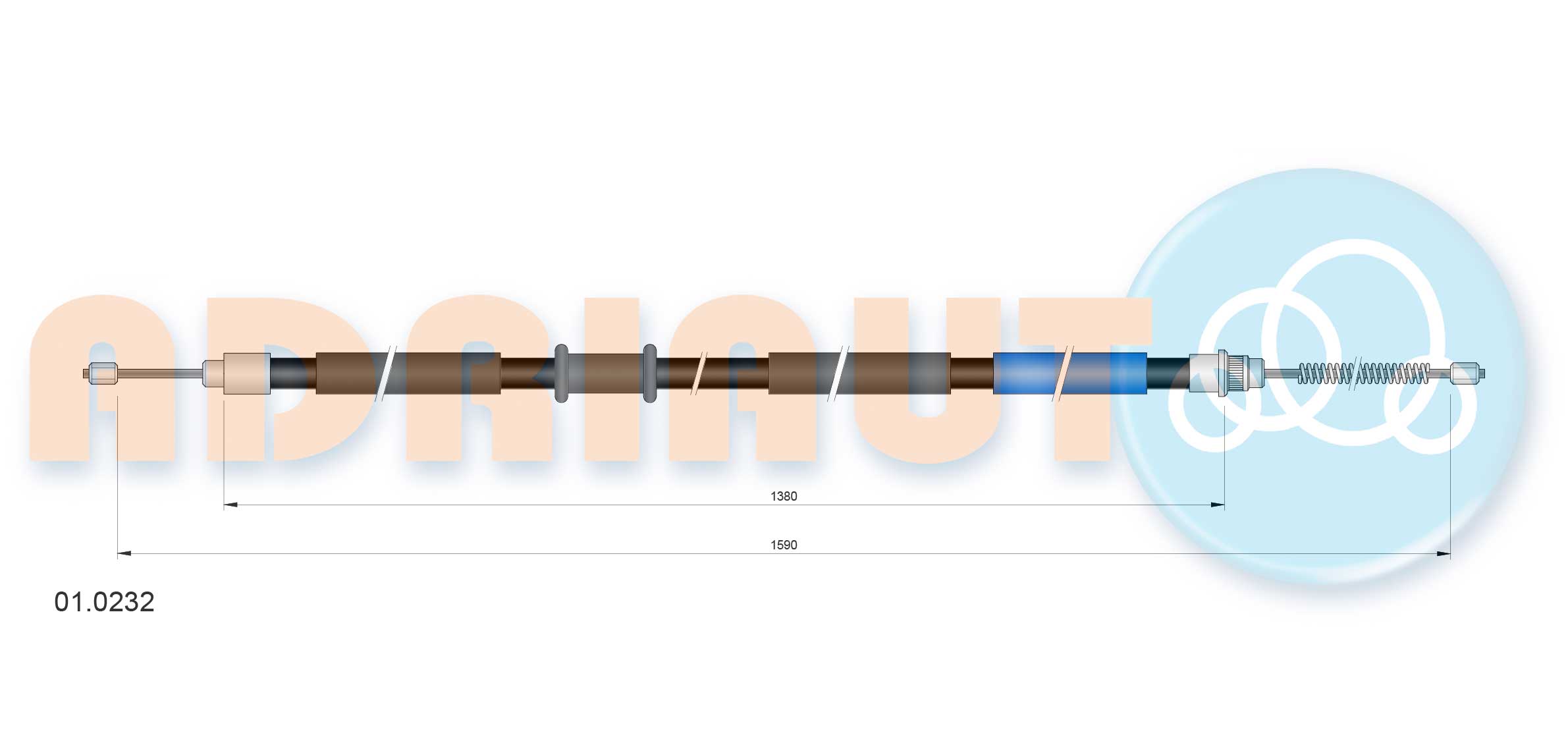 Cable Pull, parking brake (01.0232)