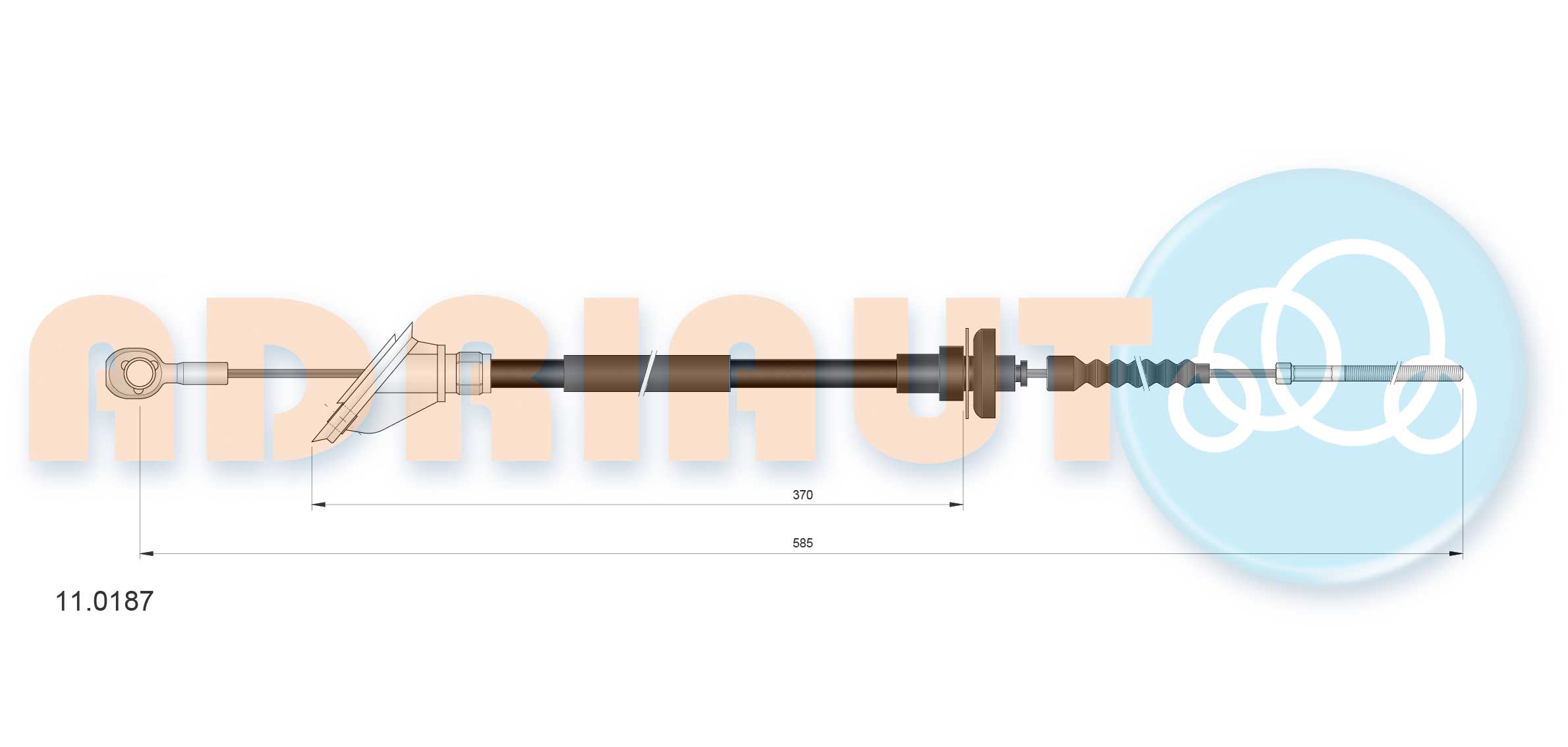 Cable Pull, clutch control (11.0187)