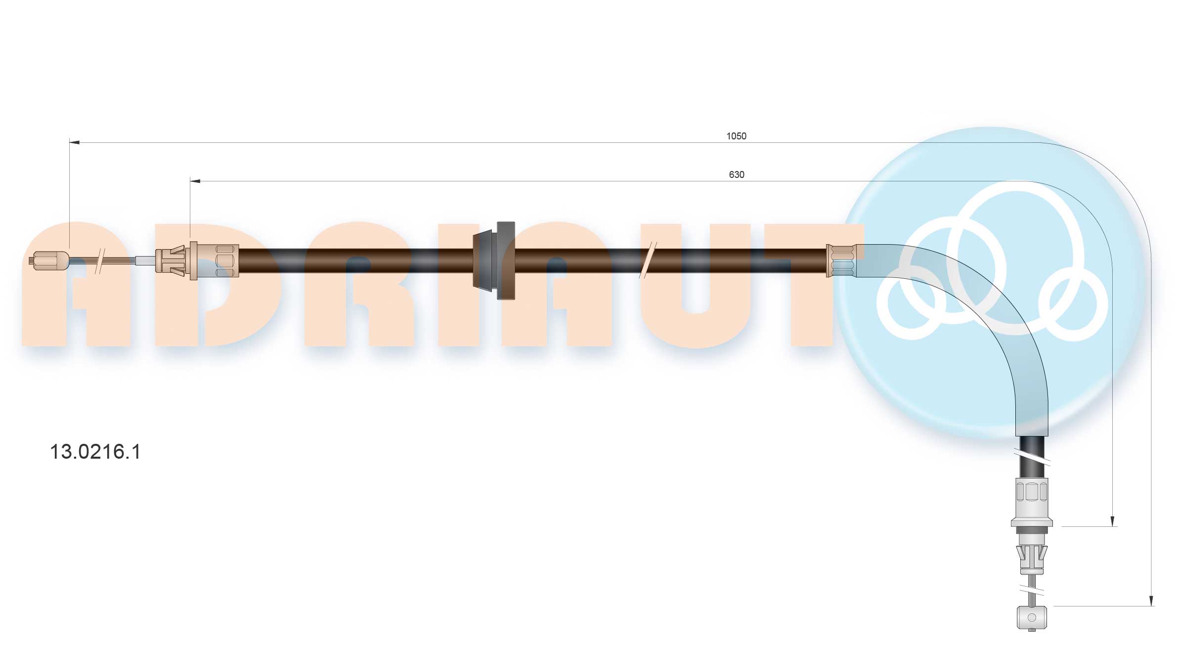 Cable Pull, parking brake (13.0216.1)