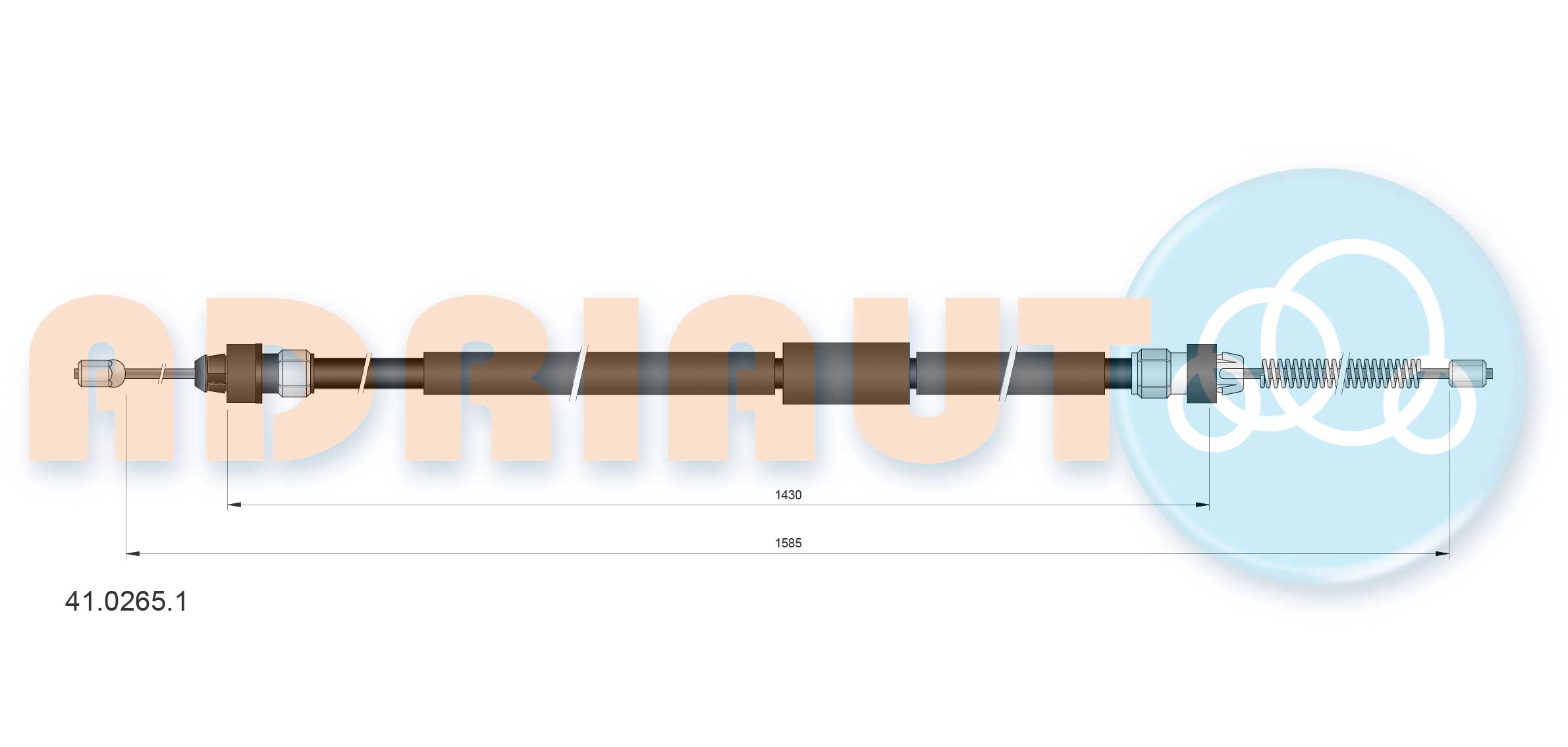Cable Pull, parking brake (41.0265.1)
