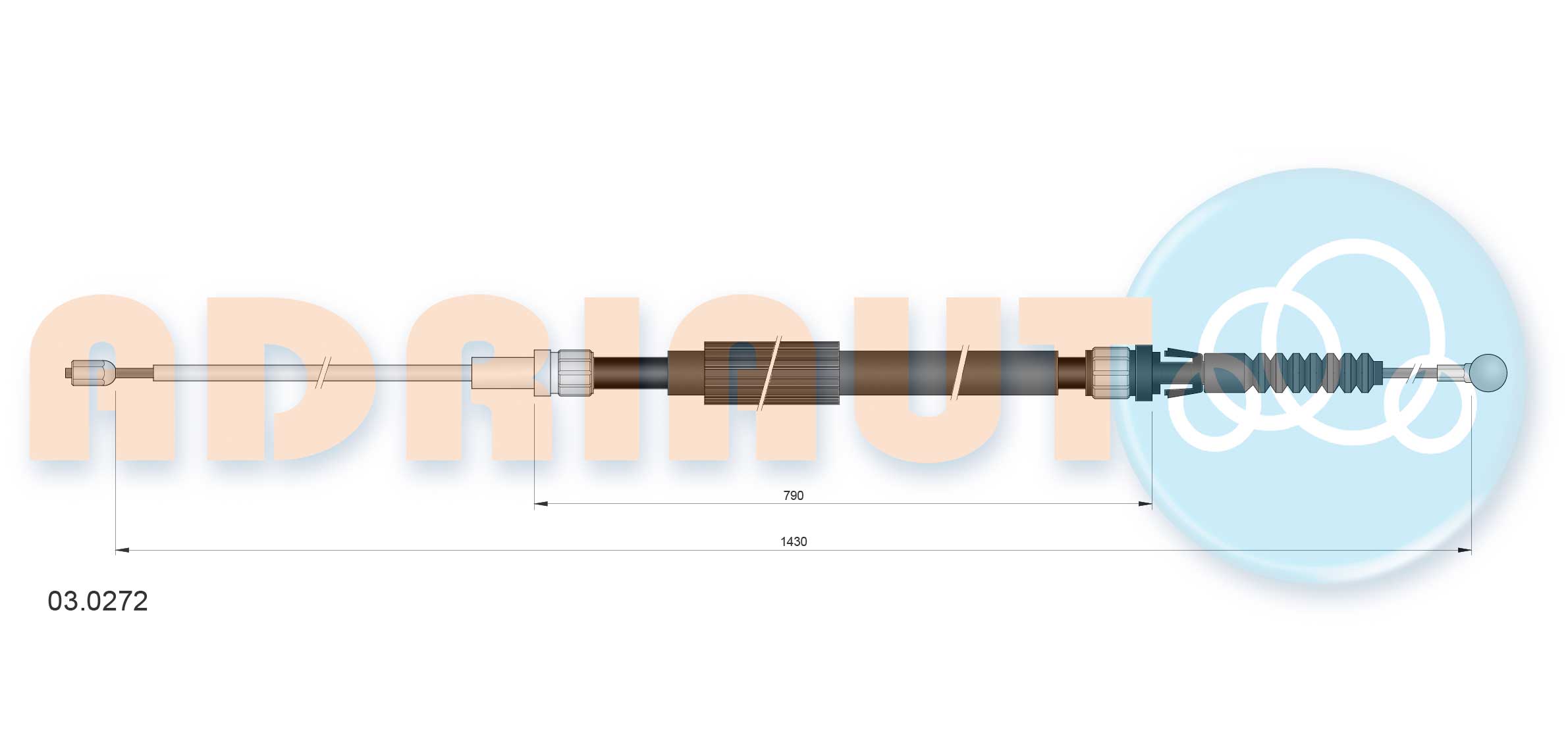 Cable Pull, parking brake (03.0272)