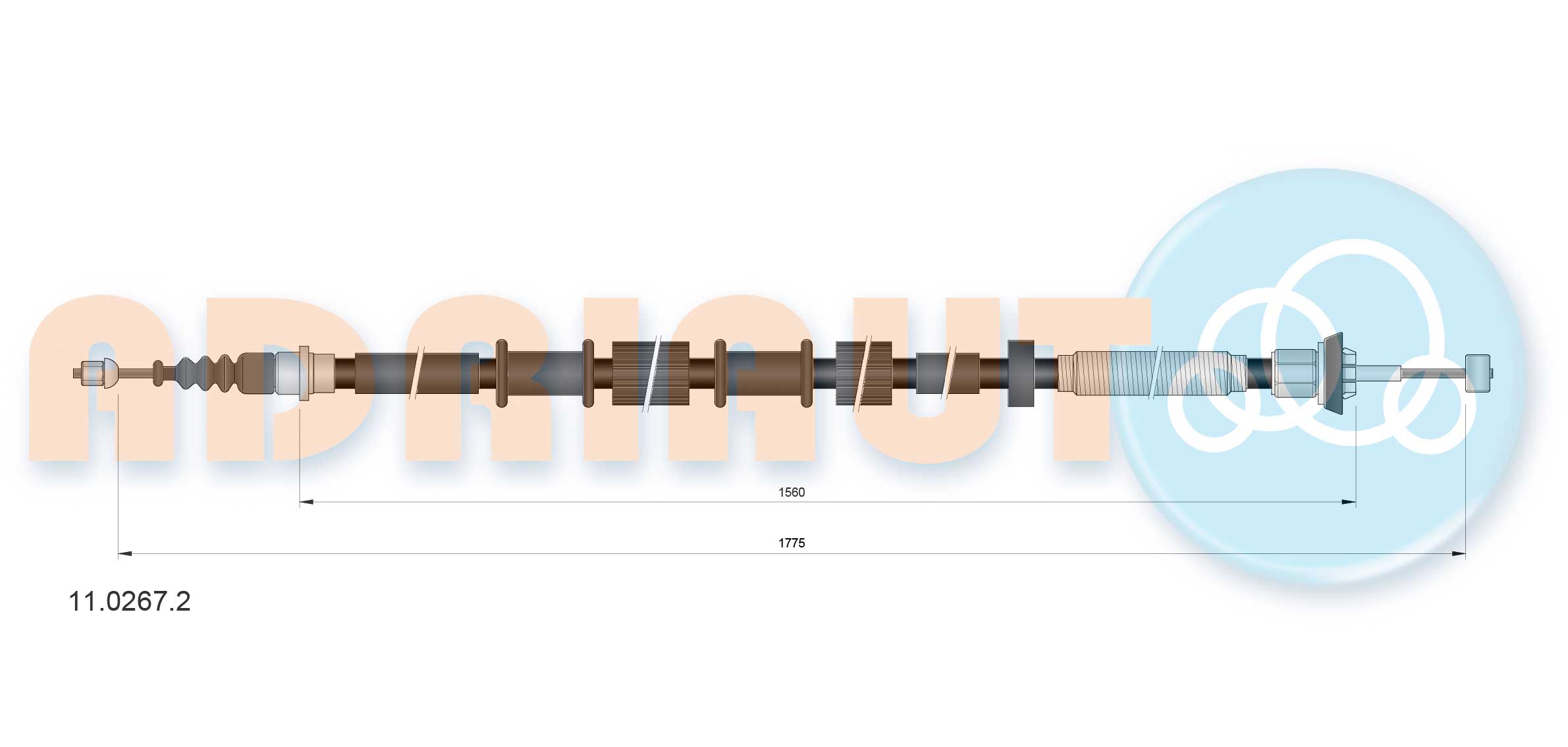 Cable Pull, parking brake (11.0267.2)