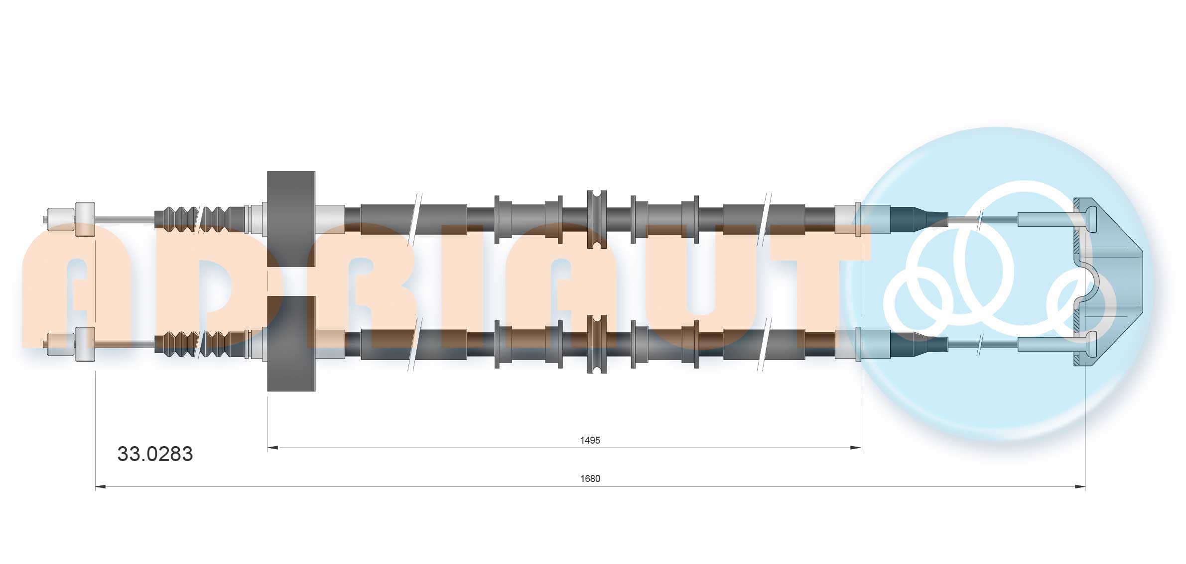 Cable Pull, parking brake (33.0283)