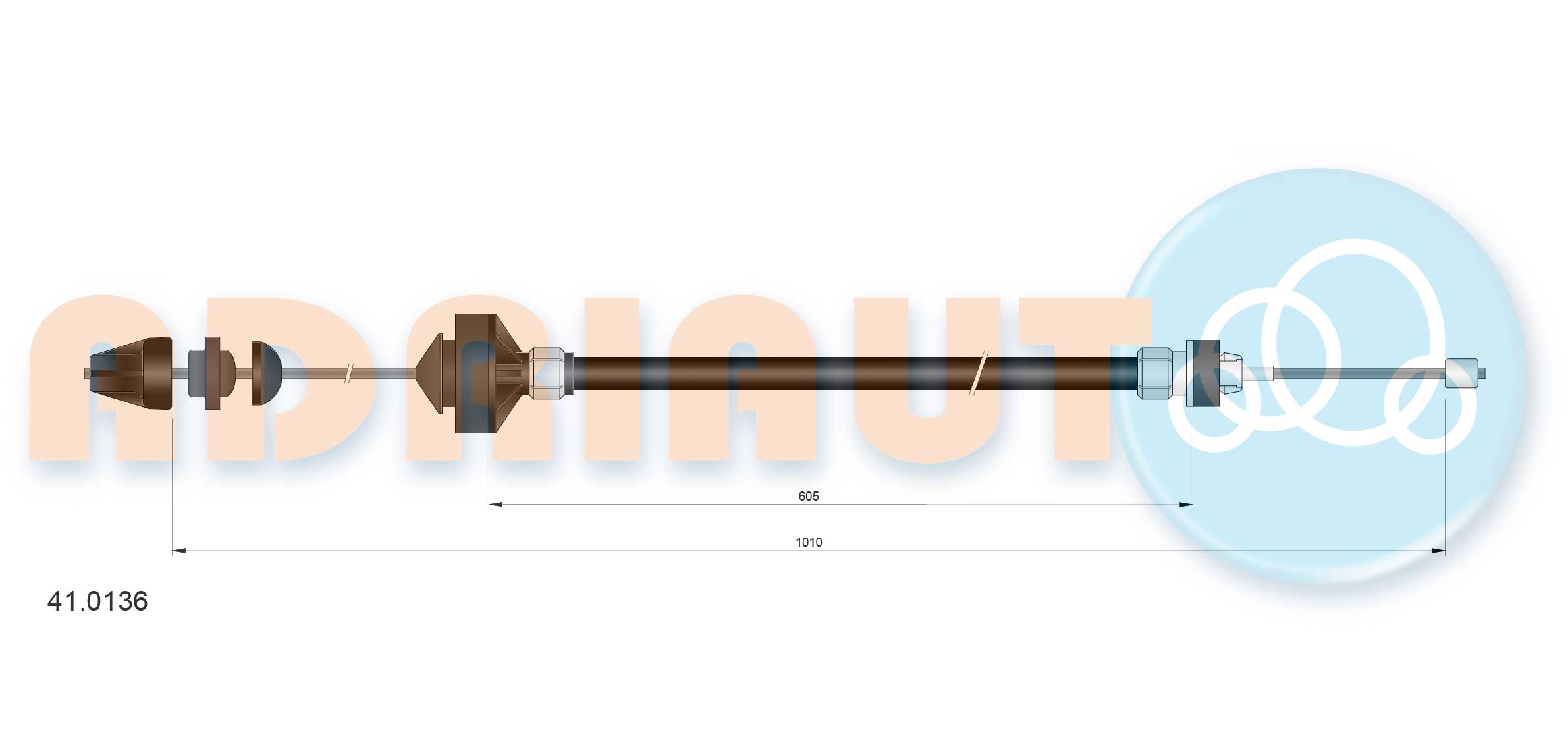 Cable Pull, clutch control (41.0136)