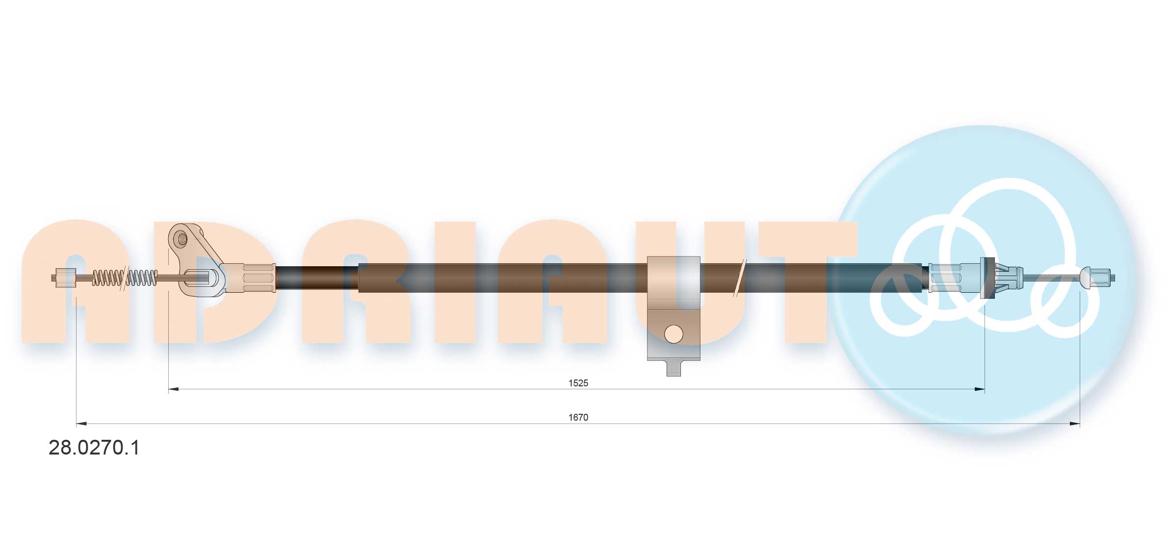 Cable Pull, parking brake (28.0270.1)