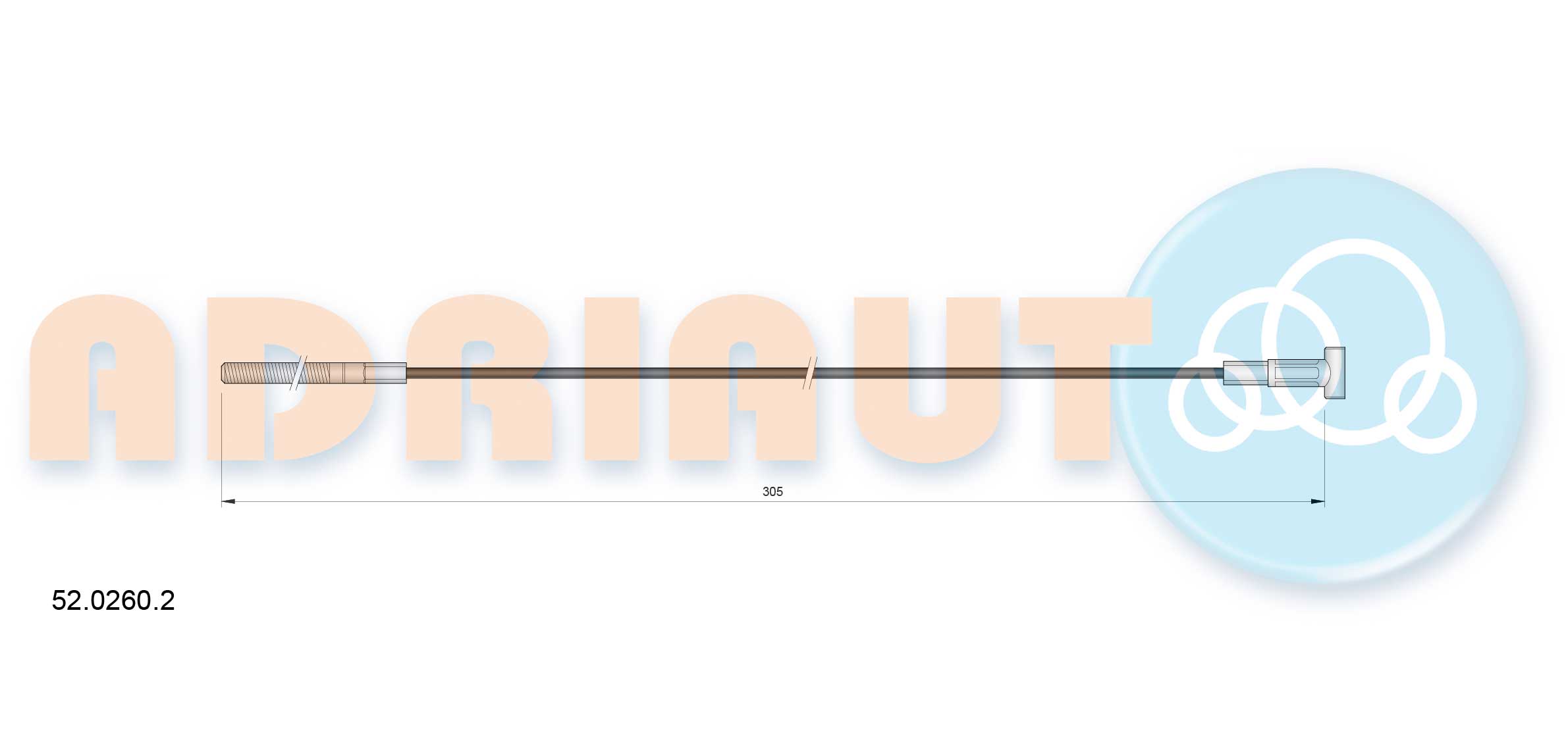 Cable Pull, parking brake (52.0260.2)