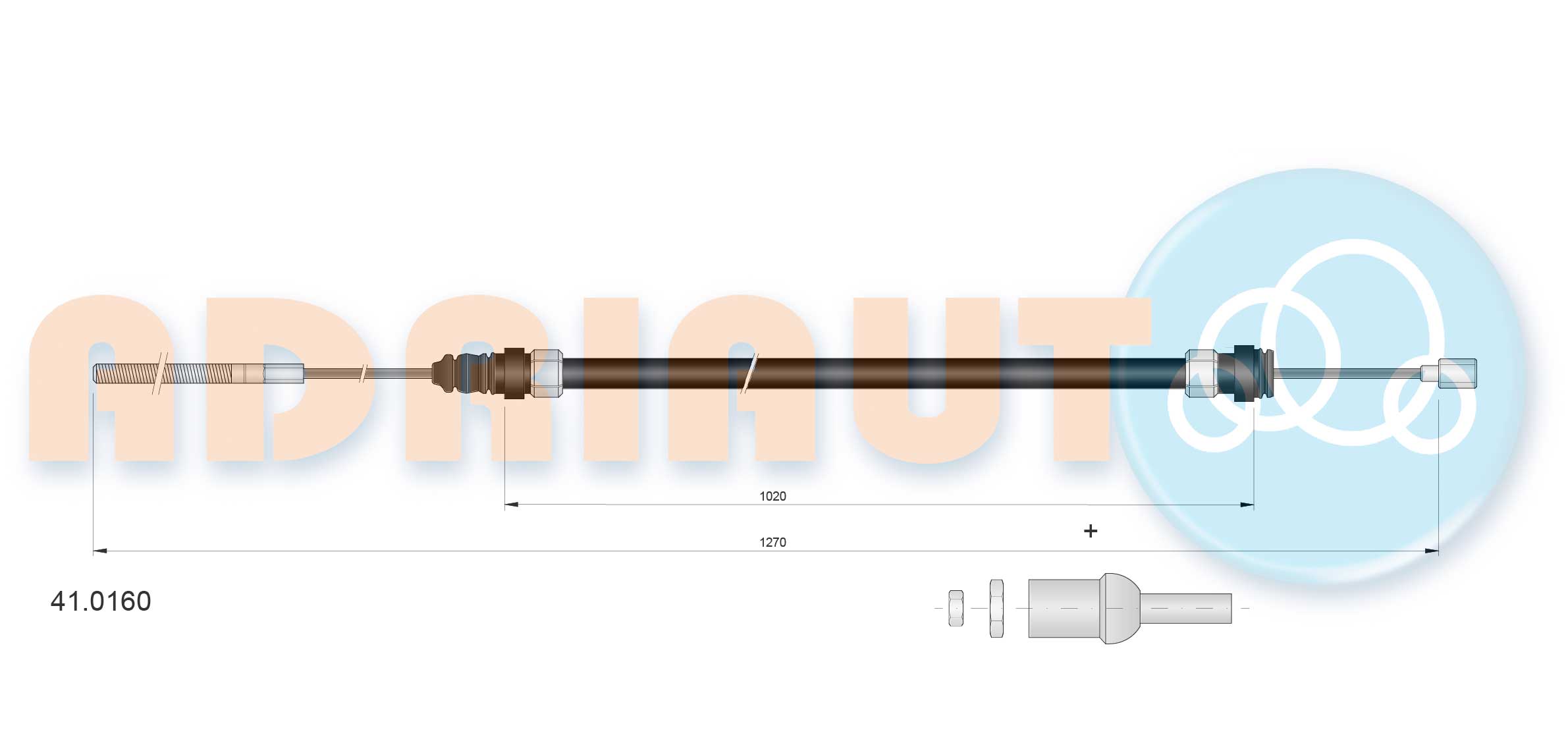 Cable Pull, clutch control (41.0160)
