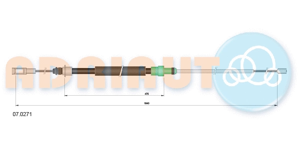 Cable Pull, parking brake (07.0271)