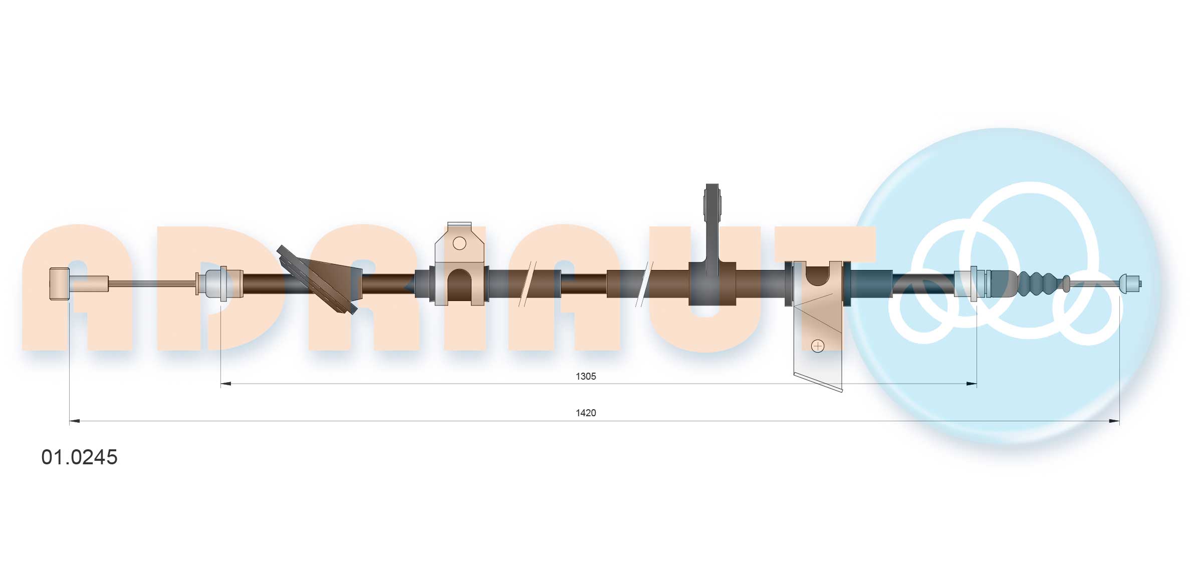 Cable Pull, parking brake (01.0245)
