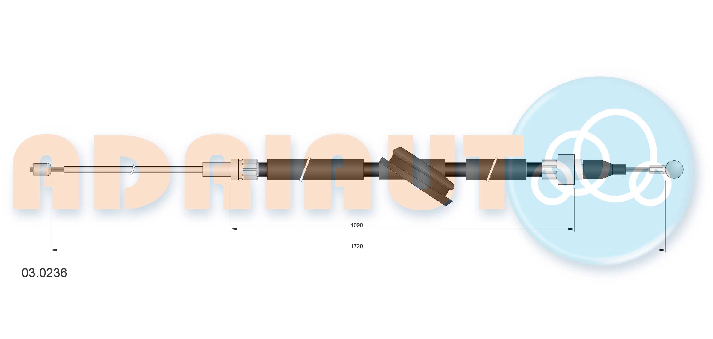 Cable Pull, parking brake (03.0236)