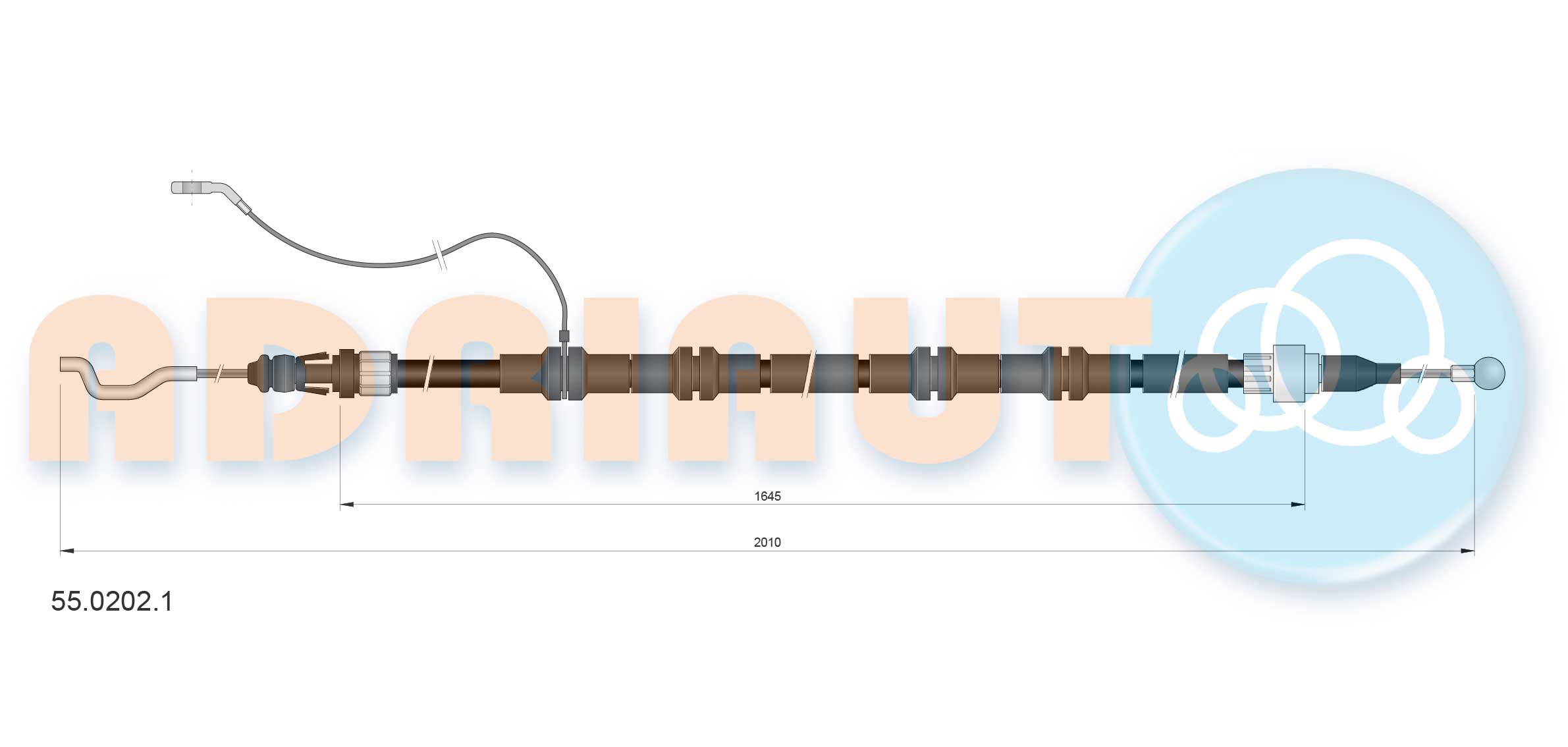 Cable Pull, parking brake (55.0202.1)