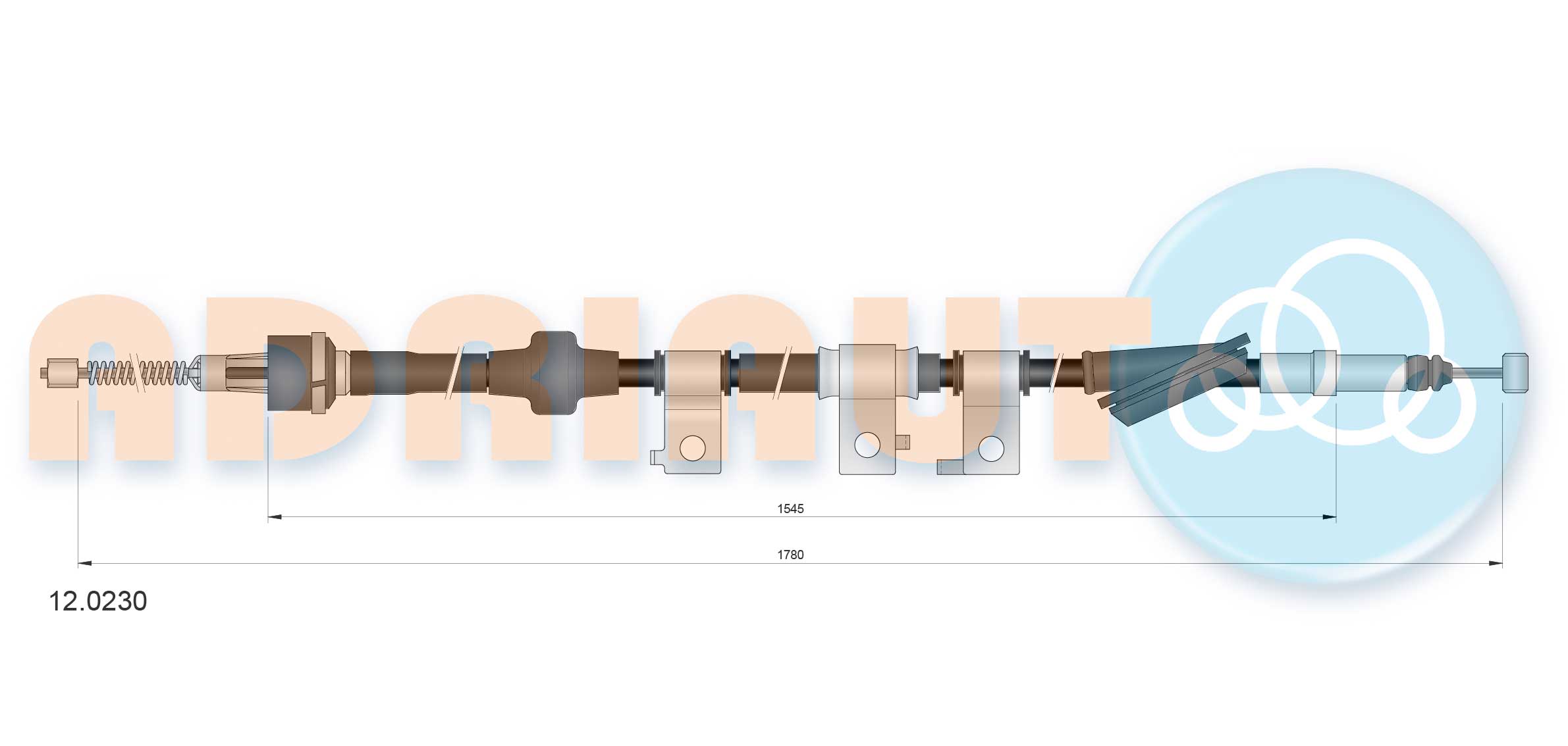 Cable Pull, parking brake (12.0230)
