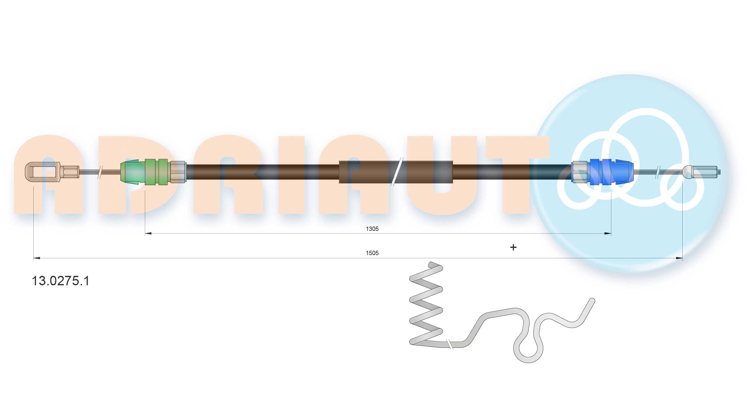 Cable Pull, parking brake (13.0275.1)