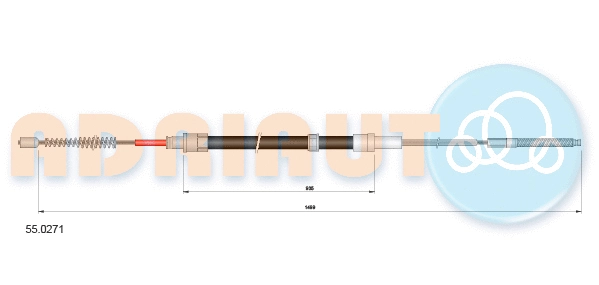 Cable Pull, parking brake (55.0271)