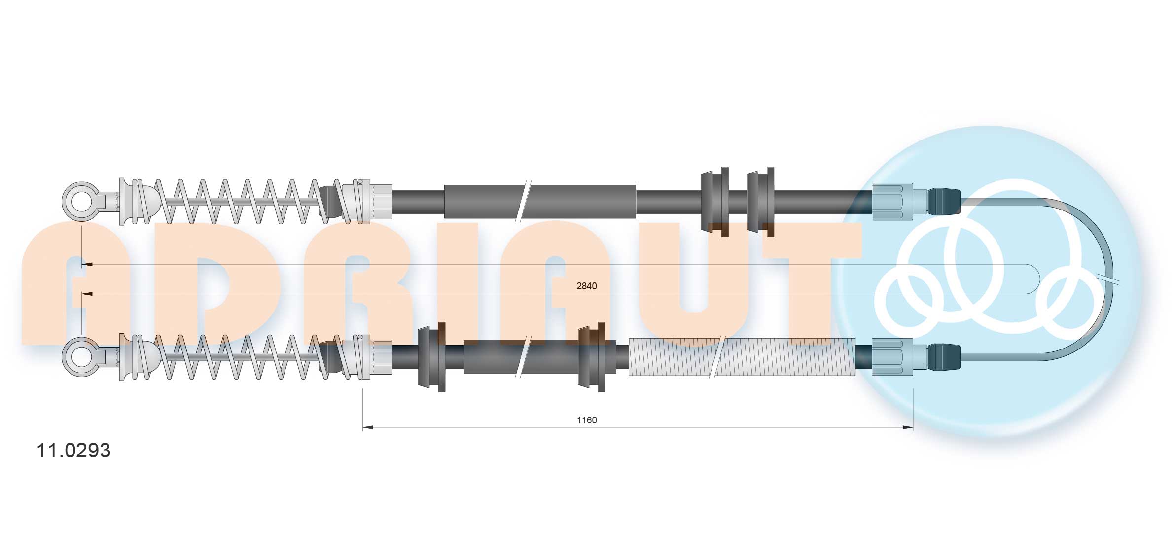 Cable Pull, parking brake (11.0293)