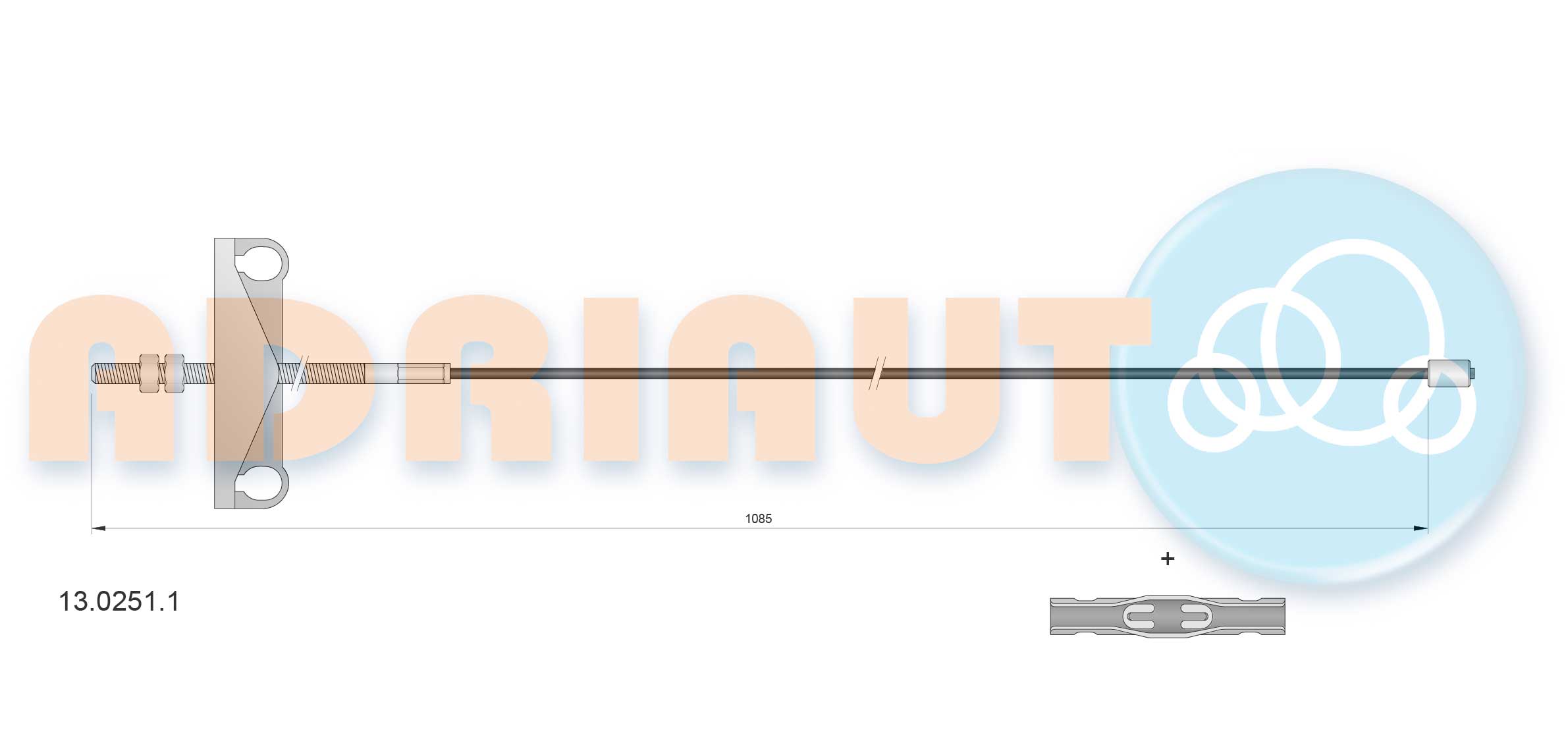 Cable Pull, parking brake (13.0251.1)